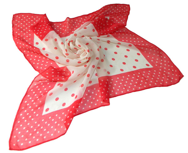 1950's polka dot scarf