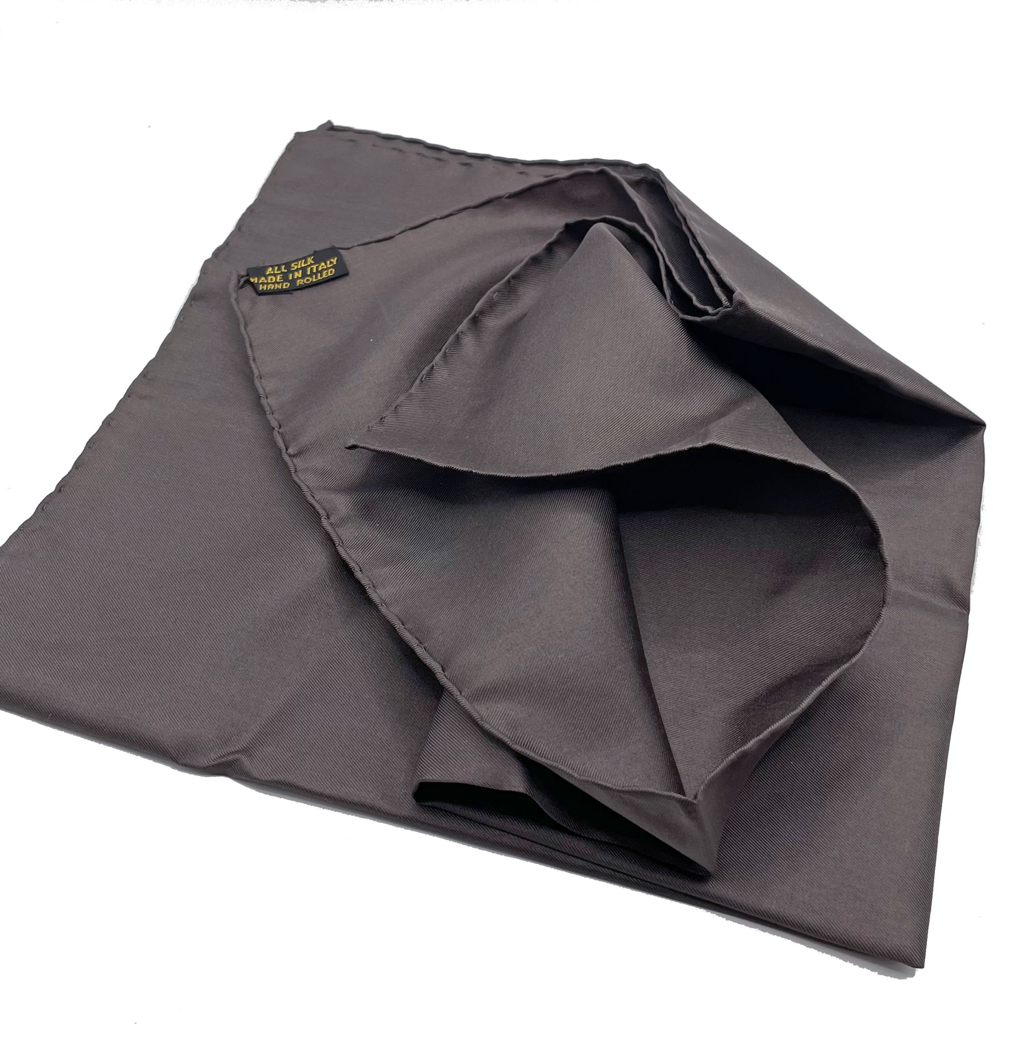 brown silk pocket square scarf