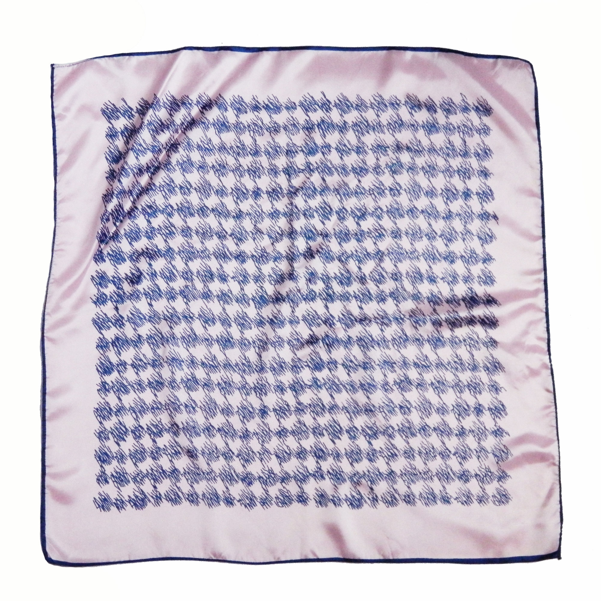 Pink and blue vintage scarf