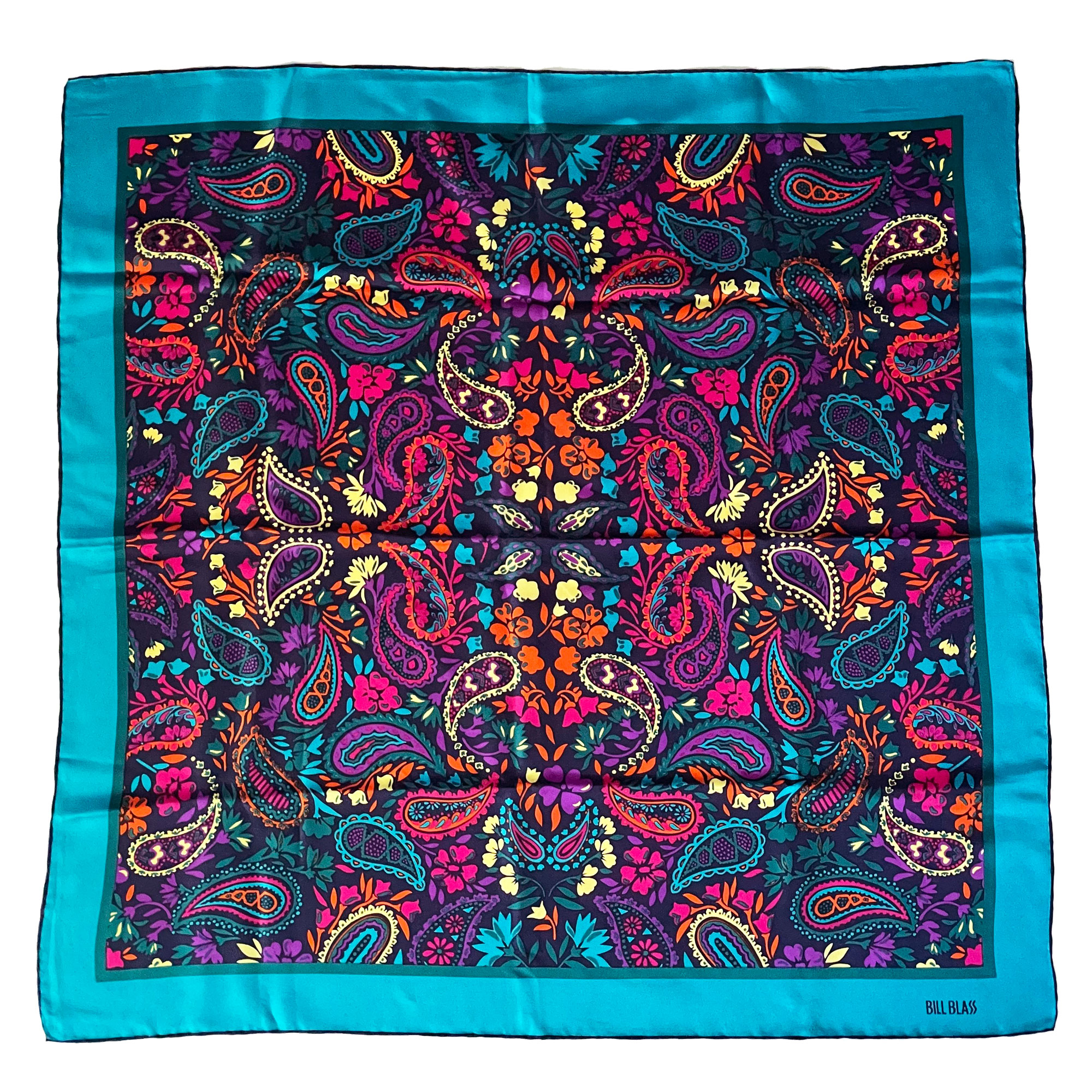 1980s Bill Blass silk scarf