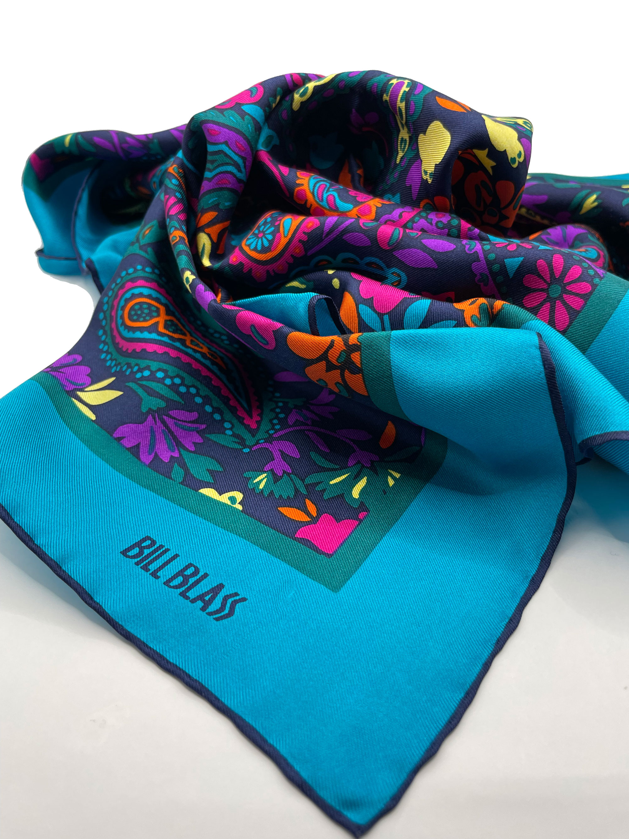 1980s Oscar de la Renta silk scarf
