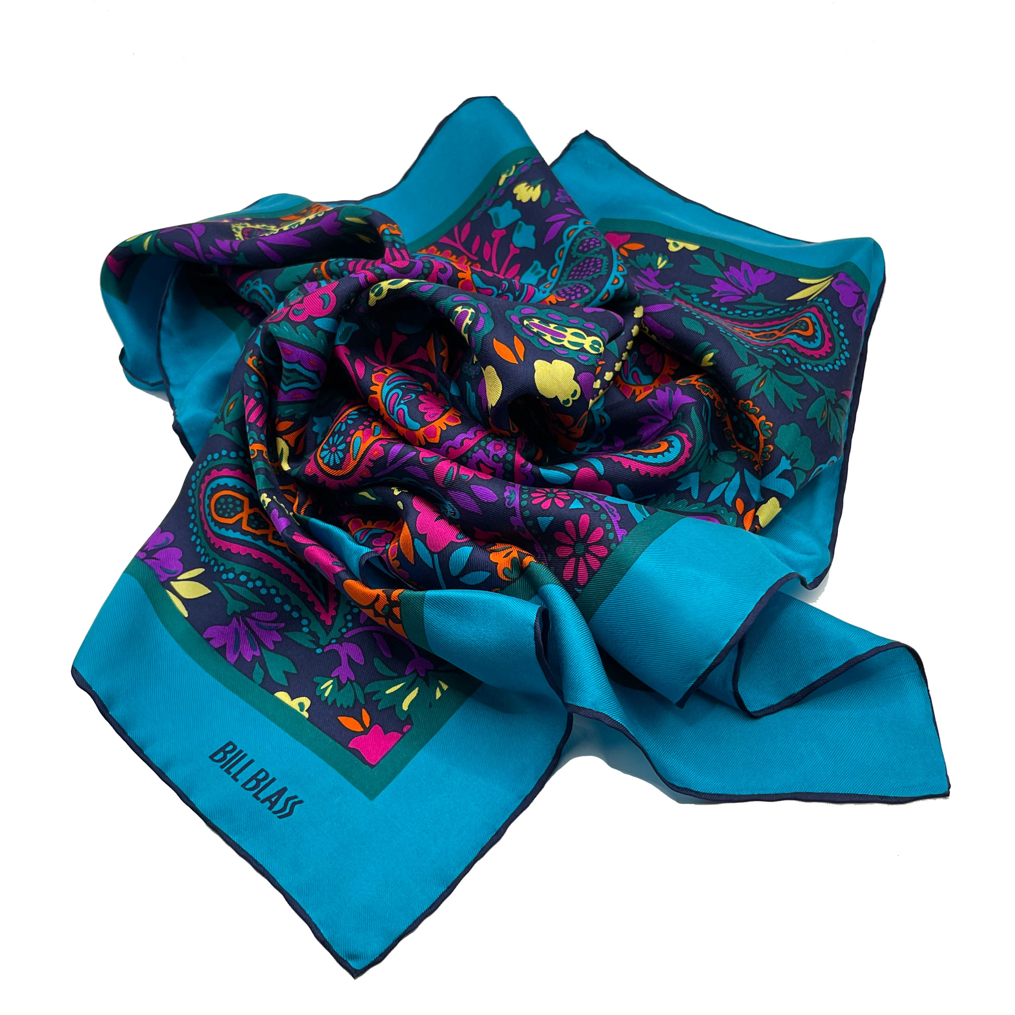 1980s Bill Blass silk scarf