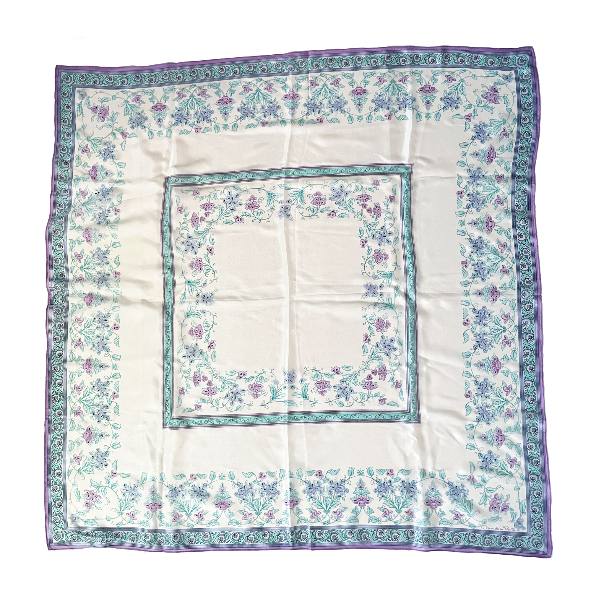 1980s Oscar de la Renta silk scarf