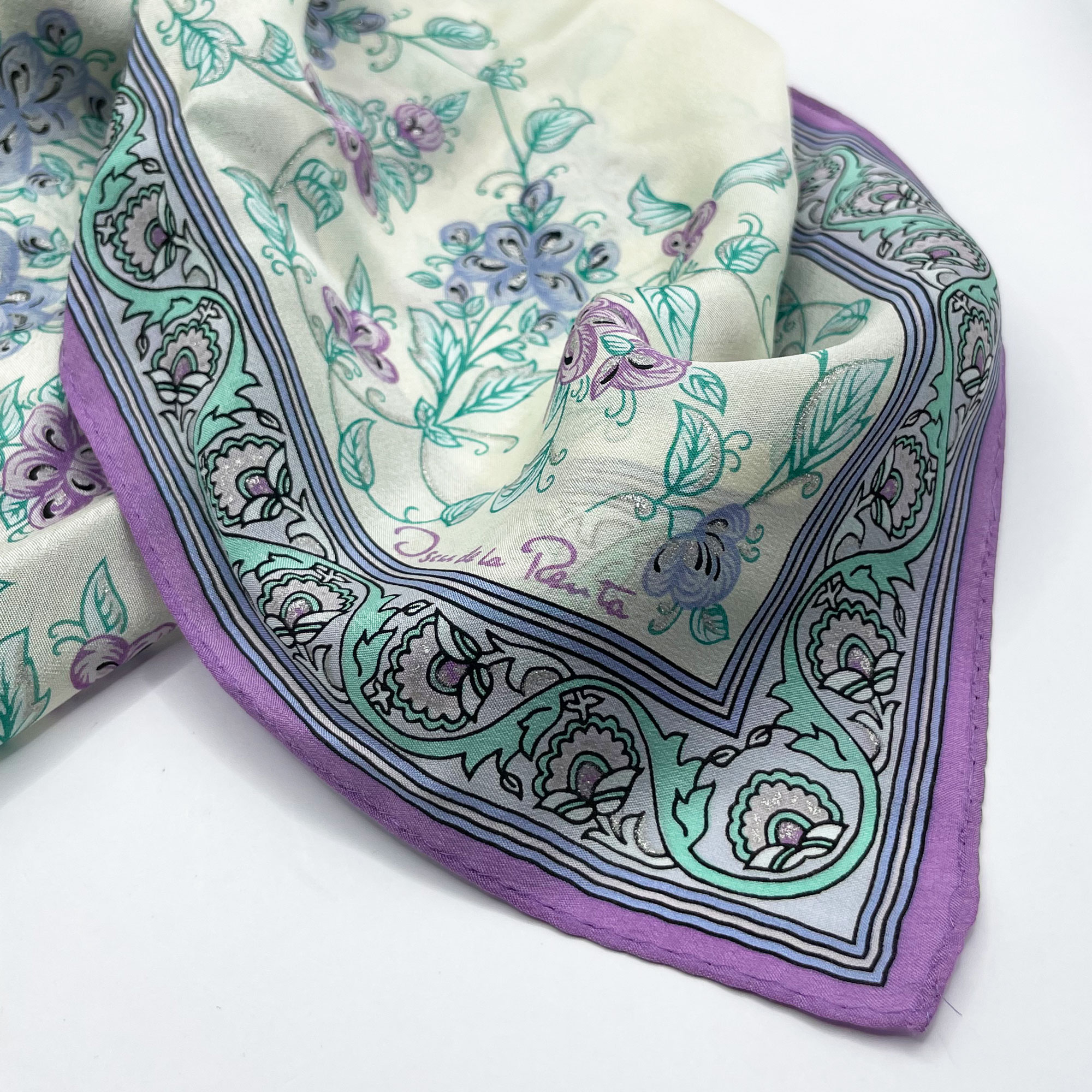 1980s Oscar de la Renta silk scarf