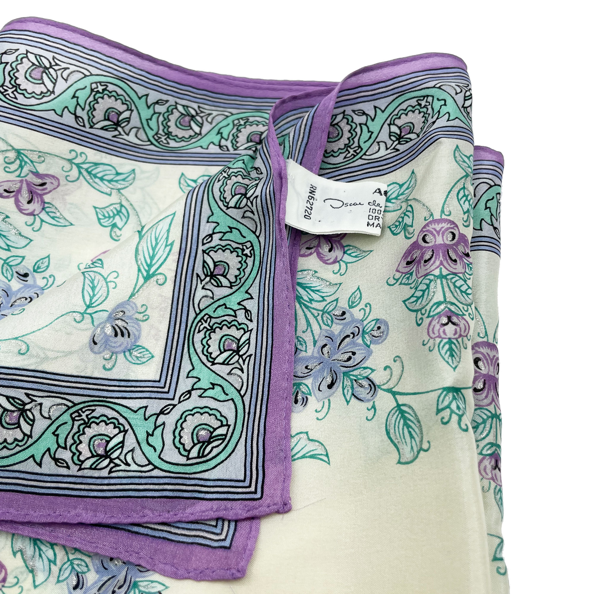 1980s Oscar de la Renta silk scarf