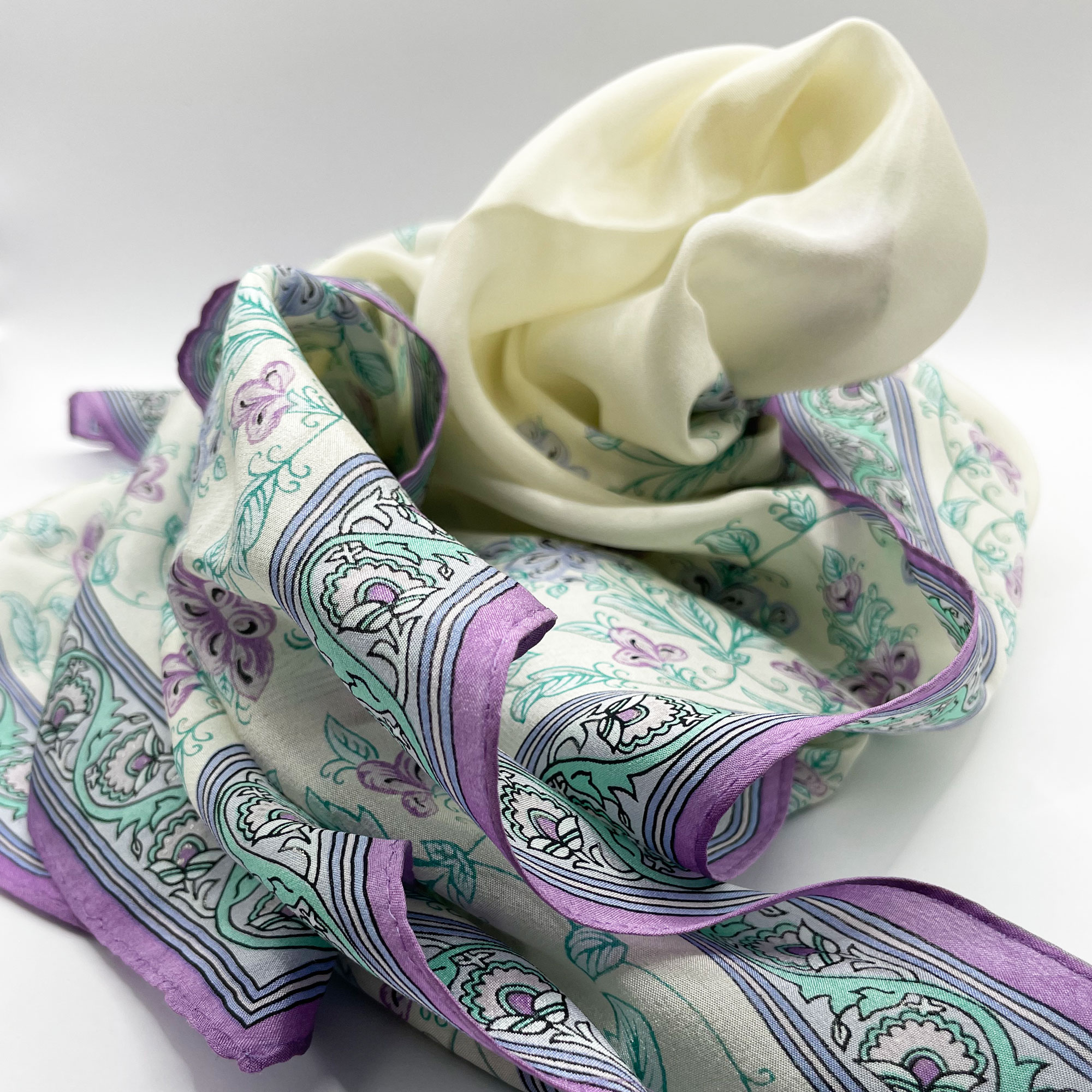 1980s Oscar de la Renta silk scarf