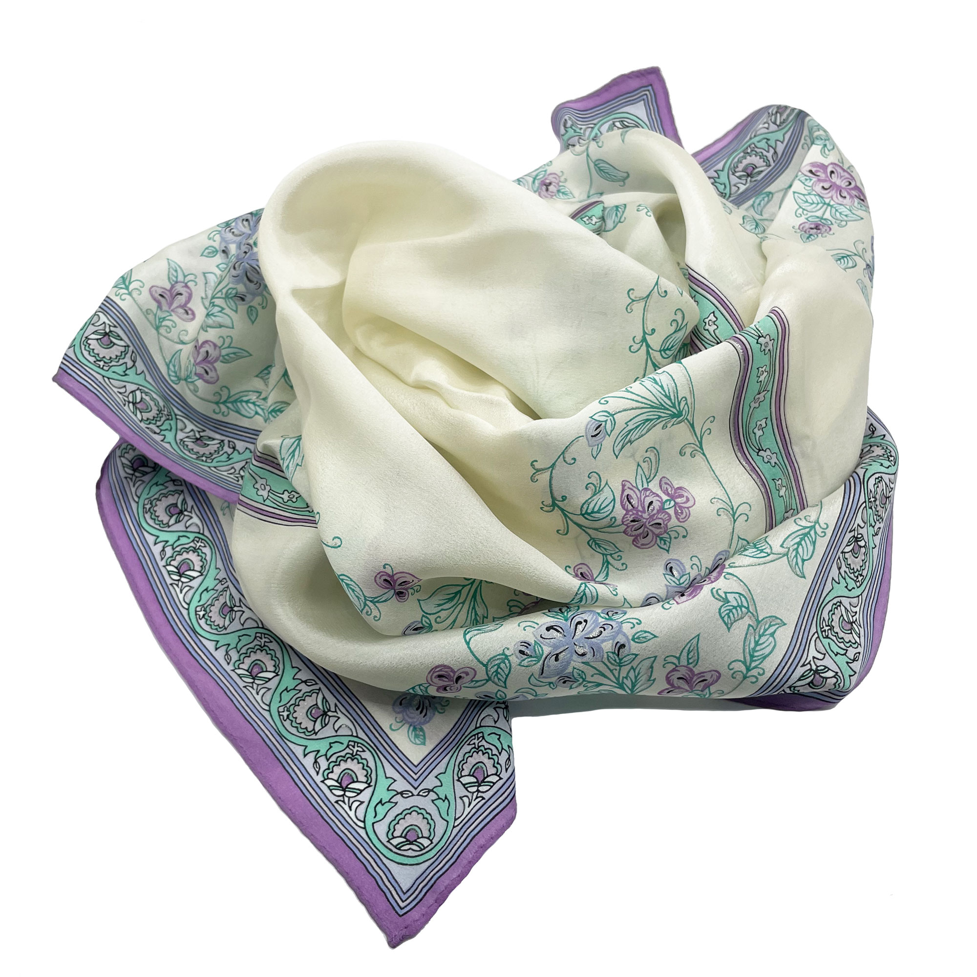 1980s Oscar de la Renta silk scarf