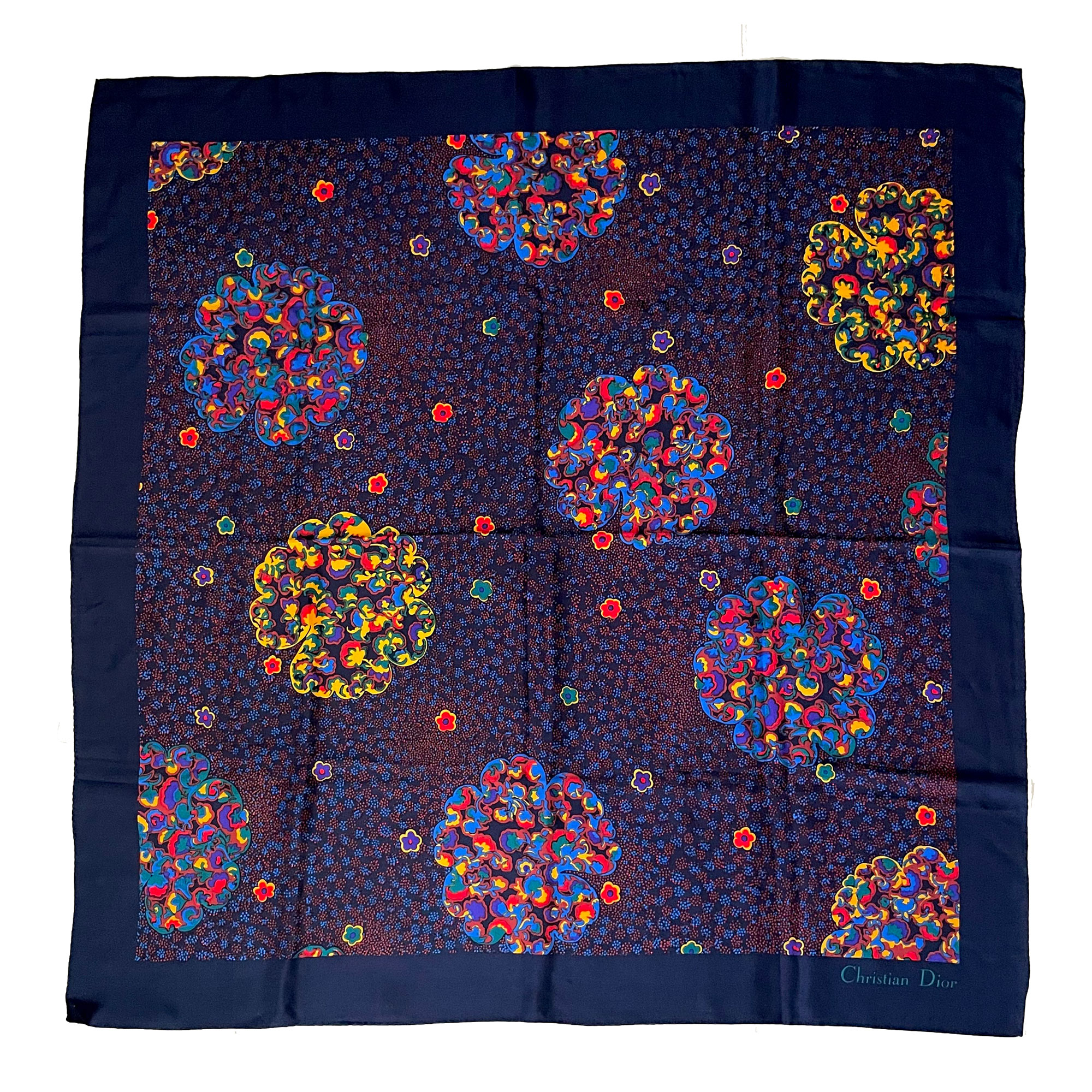 1980s Christian Dior silk scarf