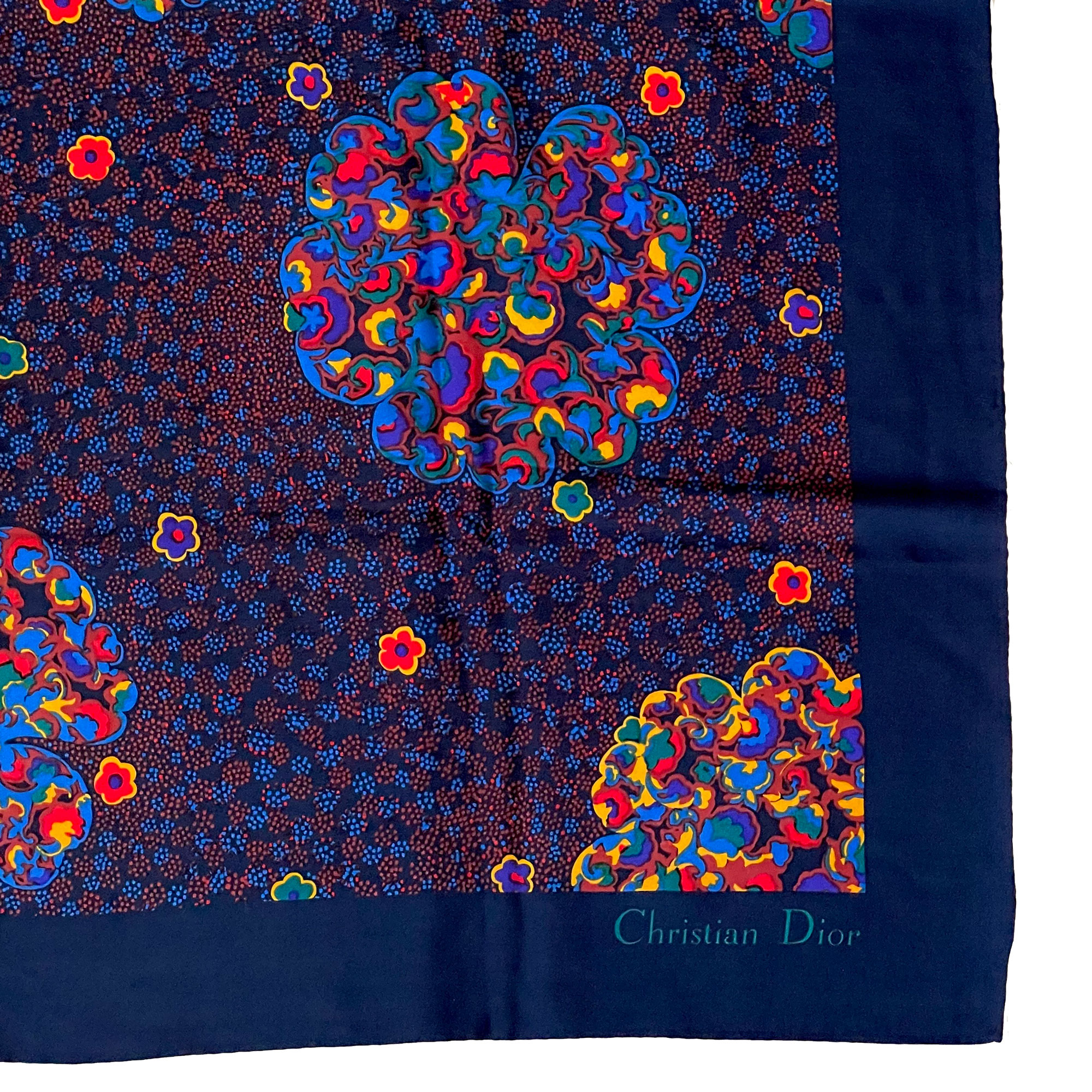 1980s Christian Dior silk scarf