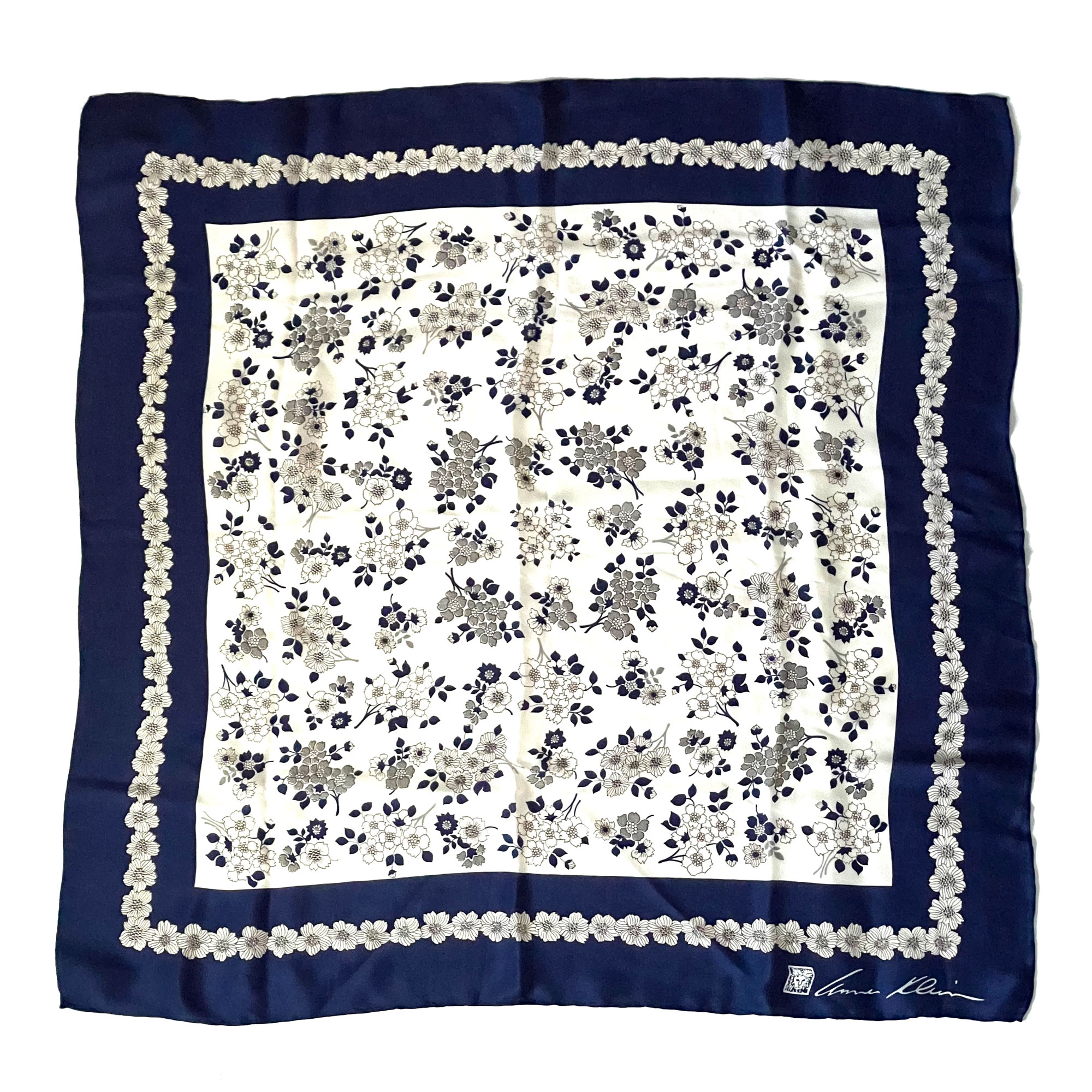 1980s Anne Klein silk scarf