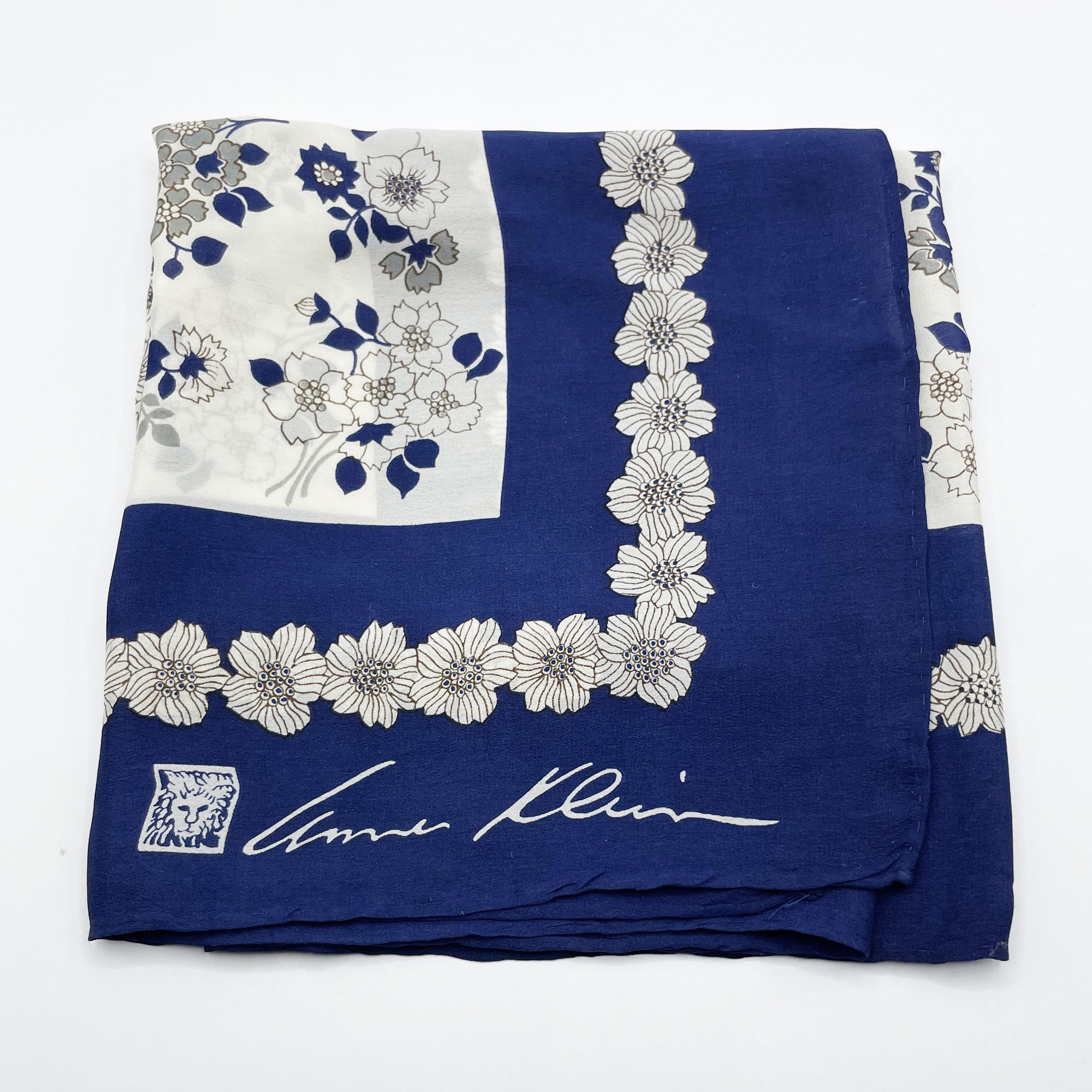 1980s Anne Klein silk scarf