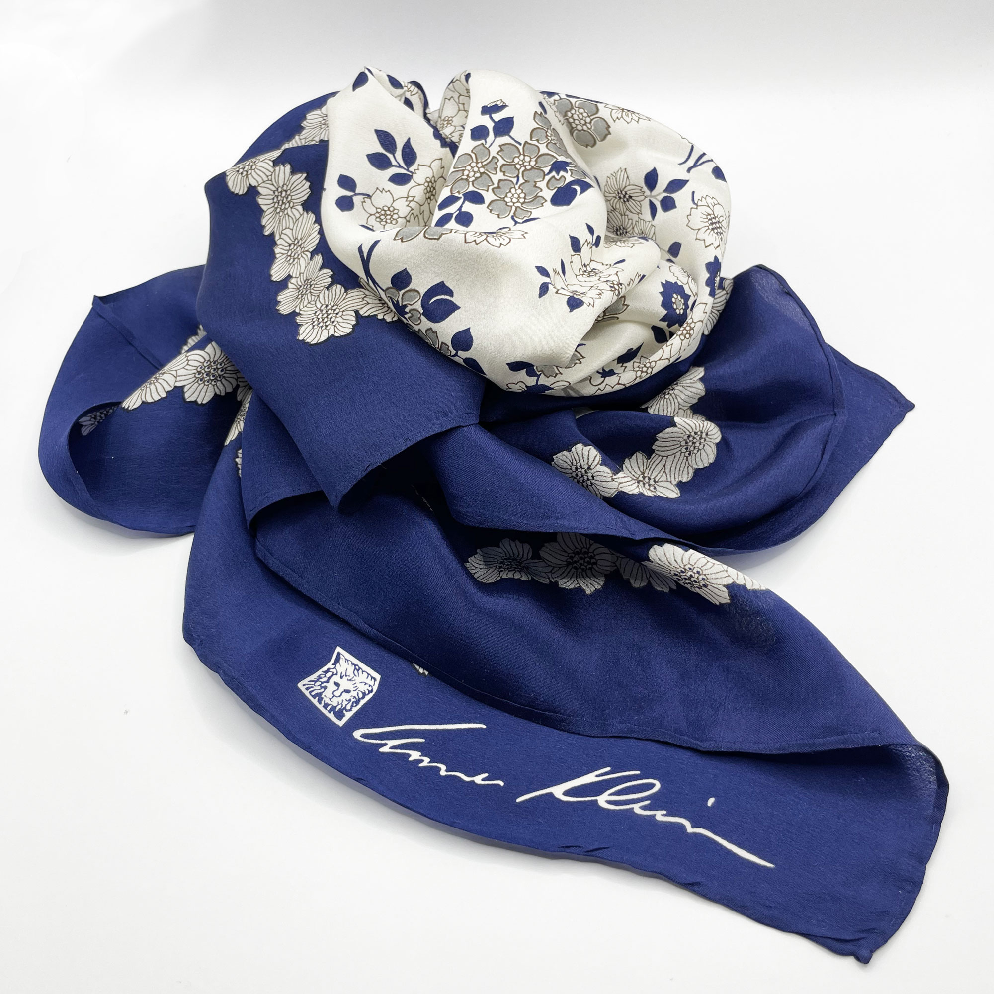 1980s Anne Klein silk scarf