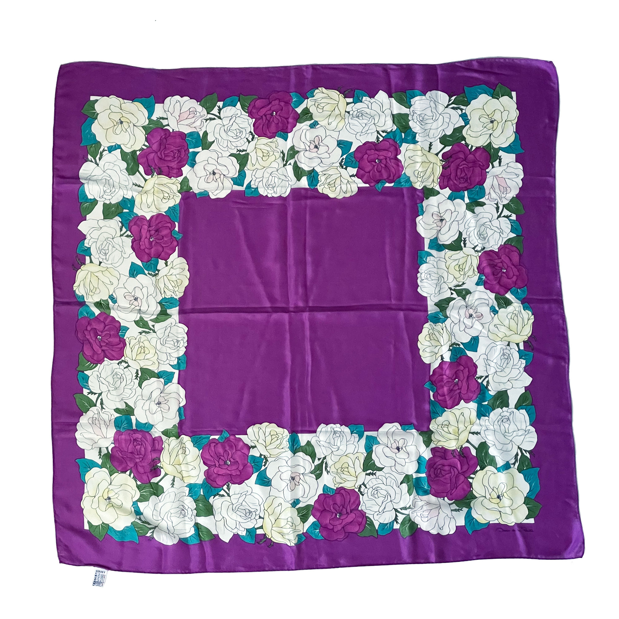 1980s Oscar de la Renta silk scarf