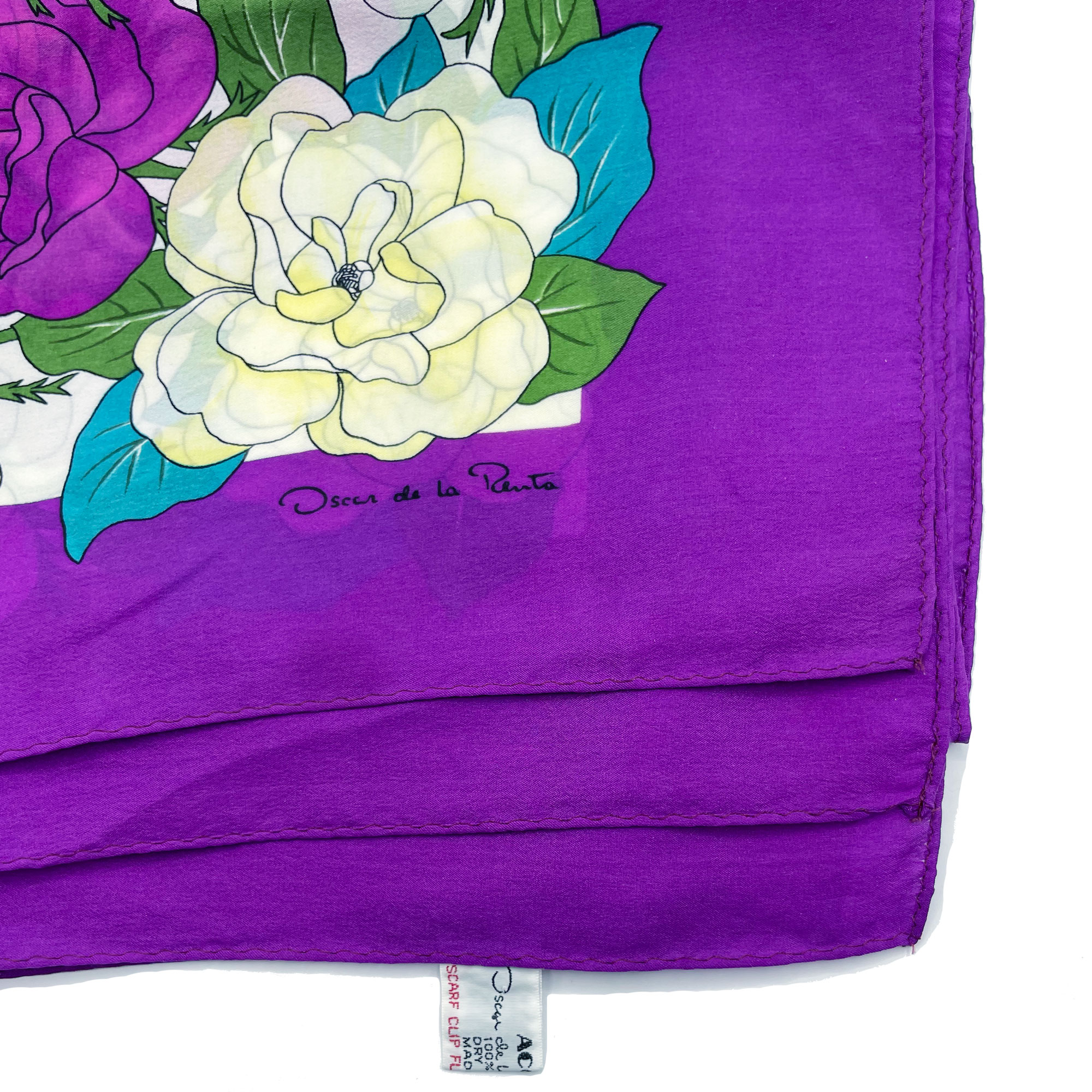 1980s Oscar de la Renta silk scarf