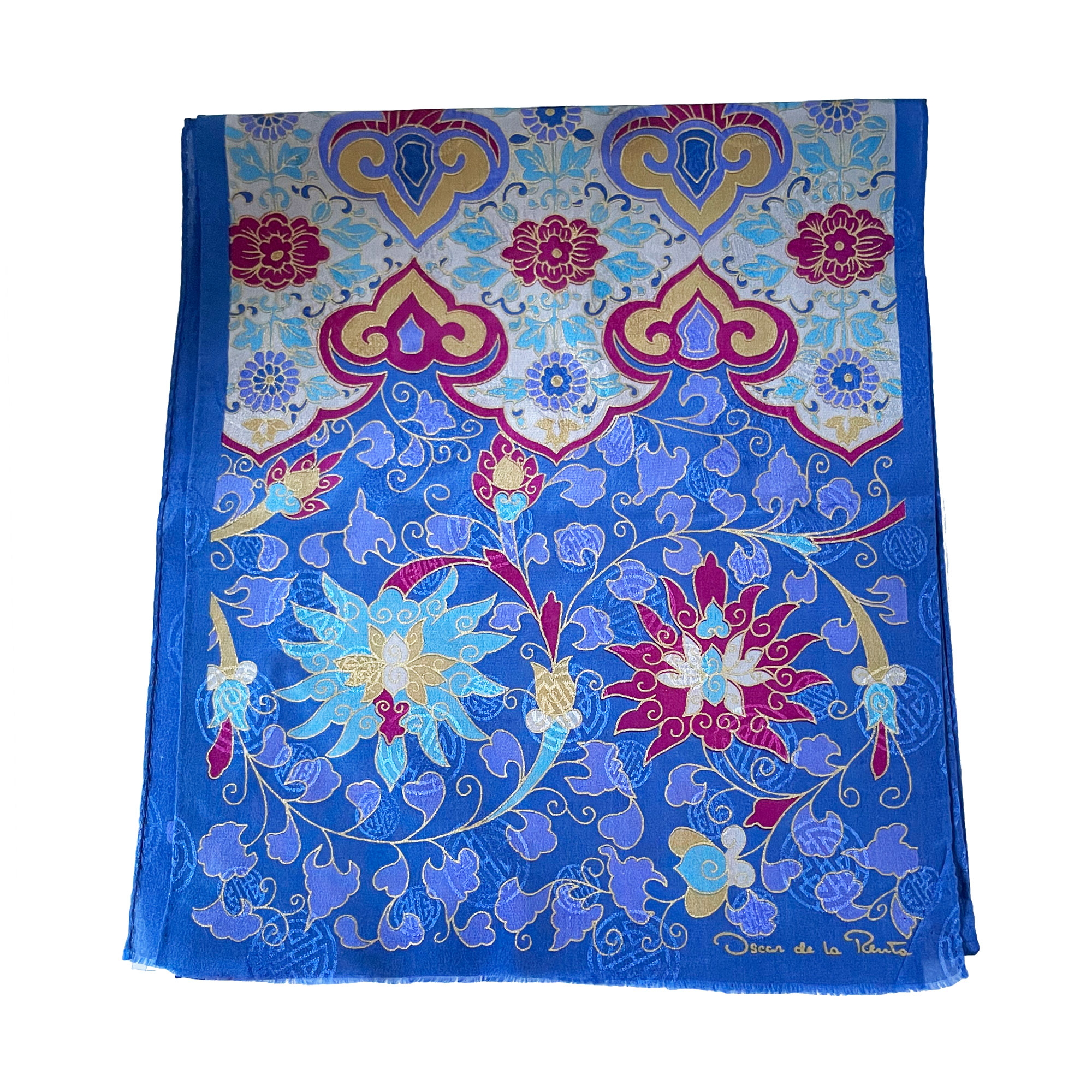 1980s Oscar de la Renta silk scarf