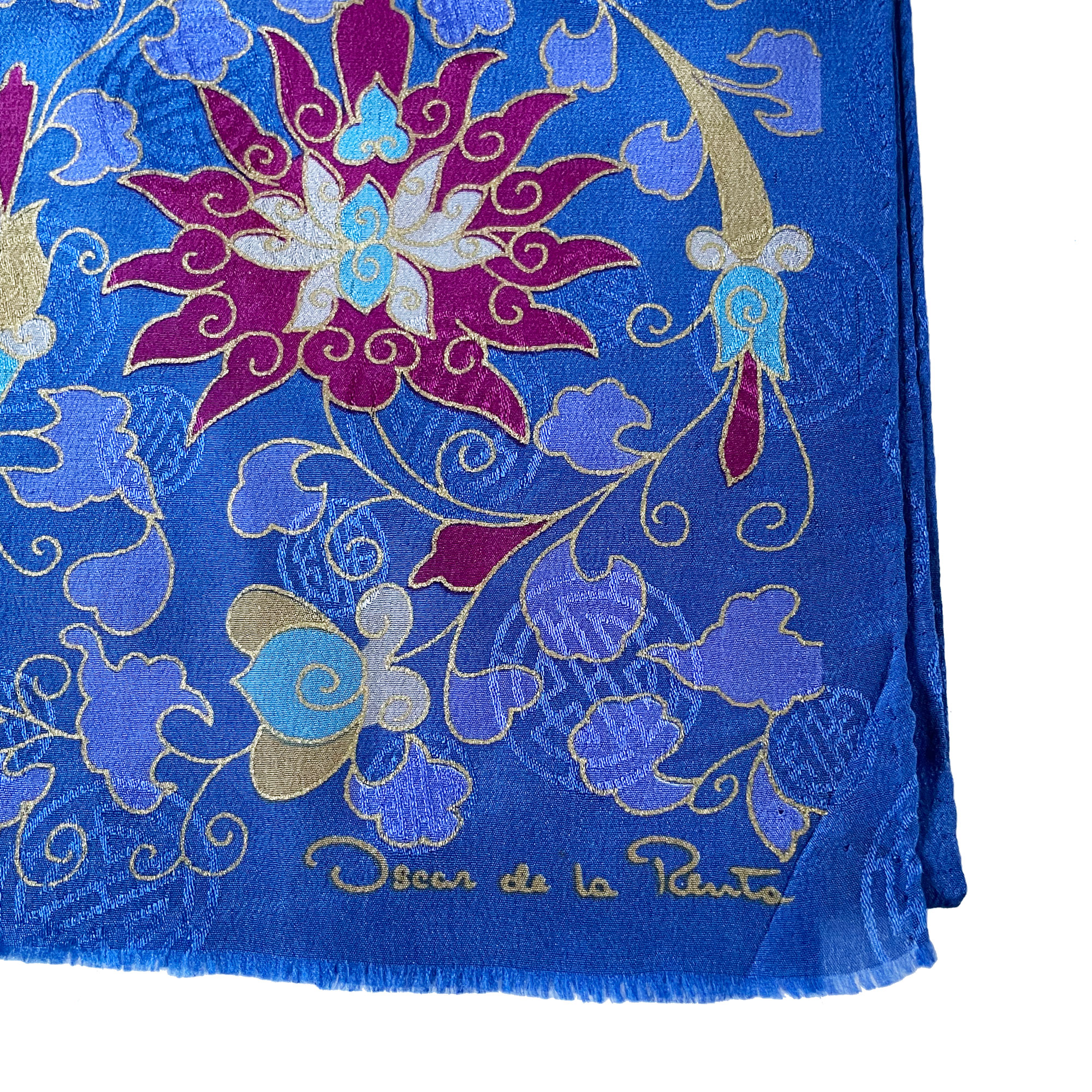 1980s Oscar de la Renta silk scarf