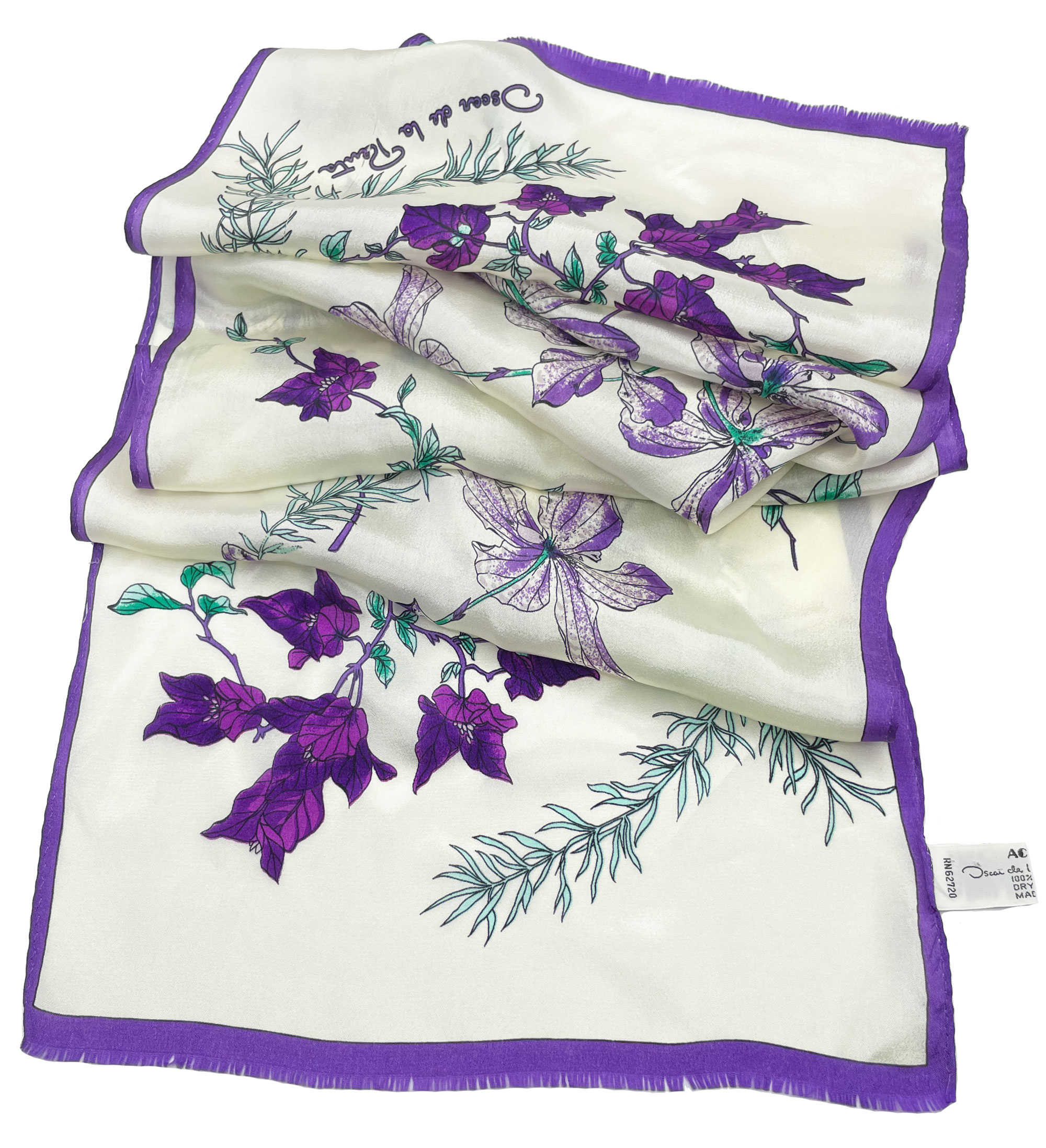 vintage Oscar de la Renta designer scarf