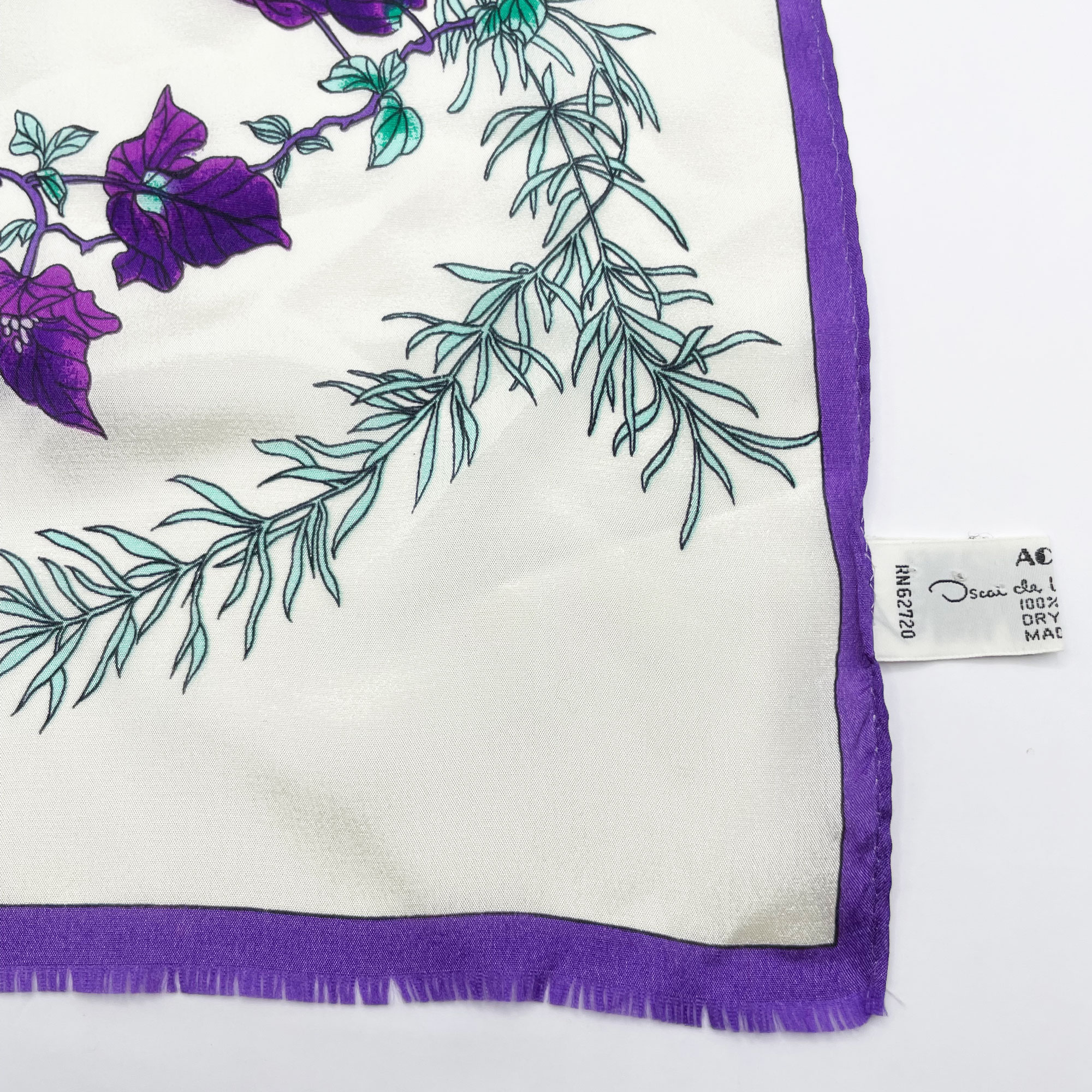 1980s Oscar de la Renta silk scarf
