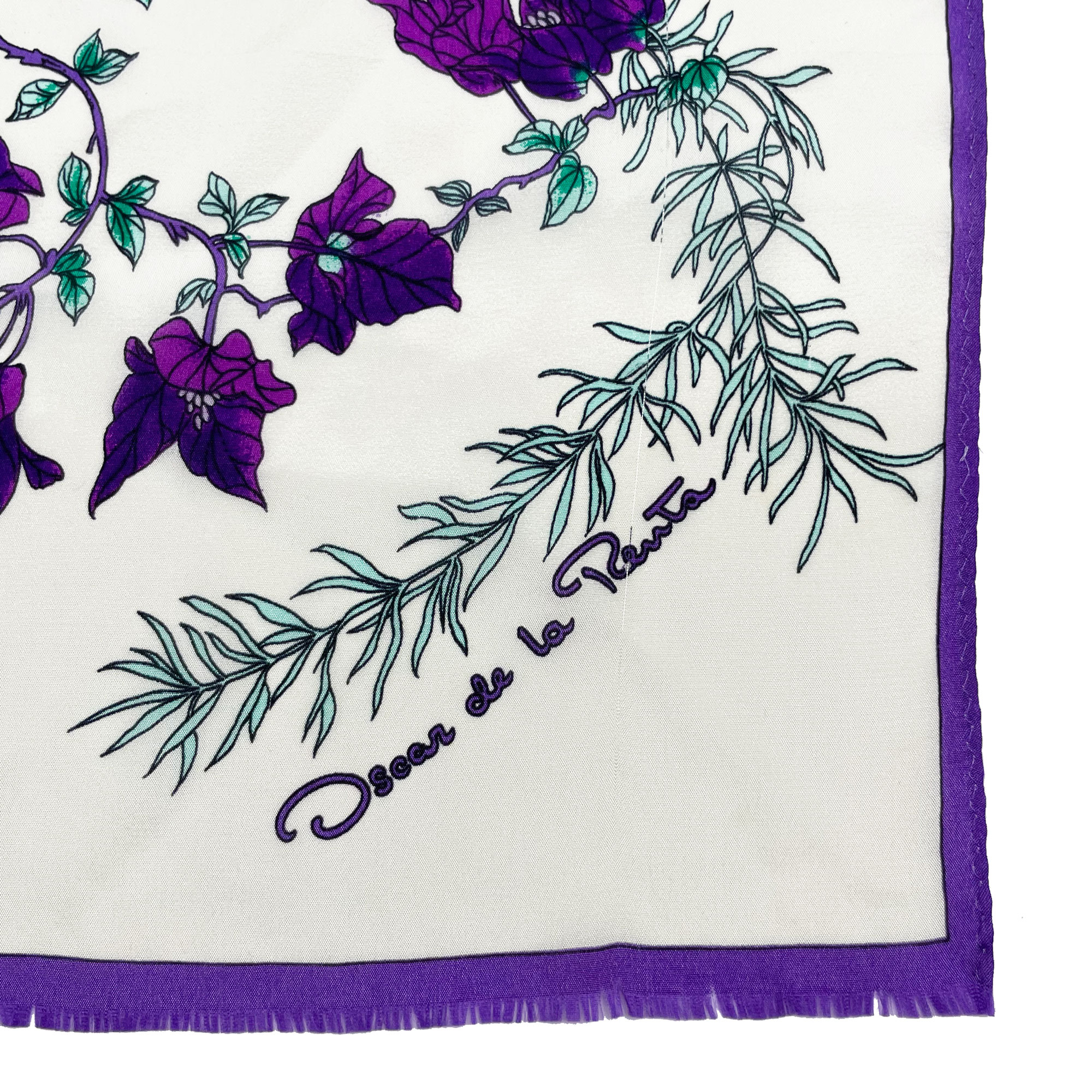1980s Oscar de la Renta silk scarf