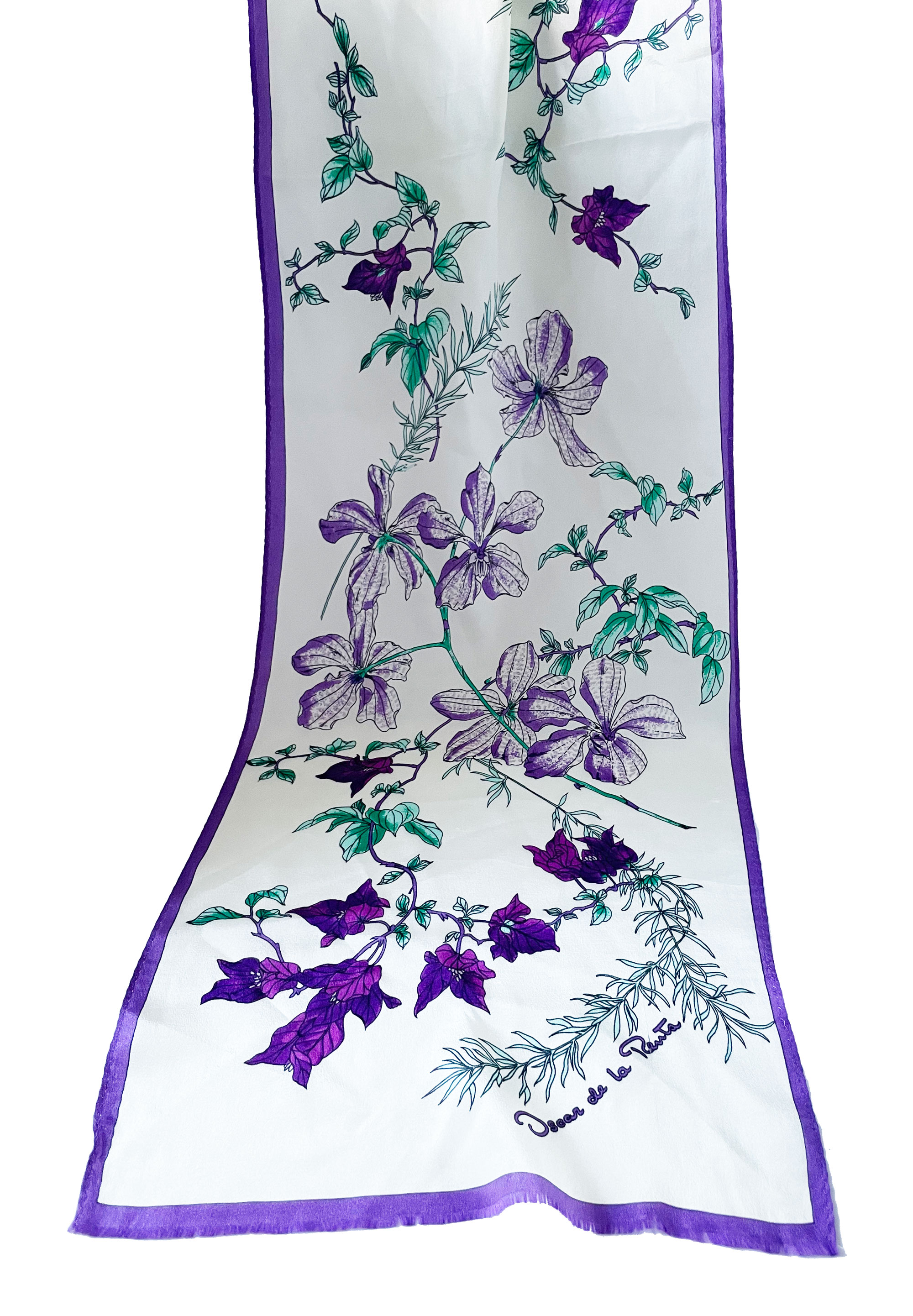 vintage Oscar de la Renta designer scarf