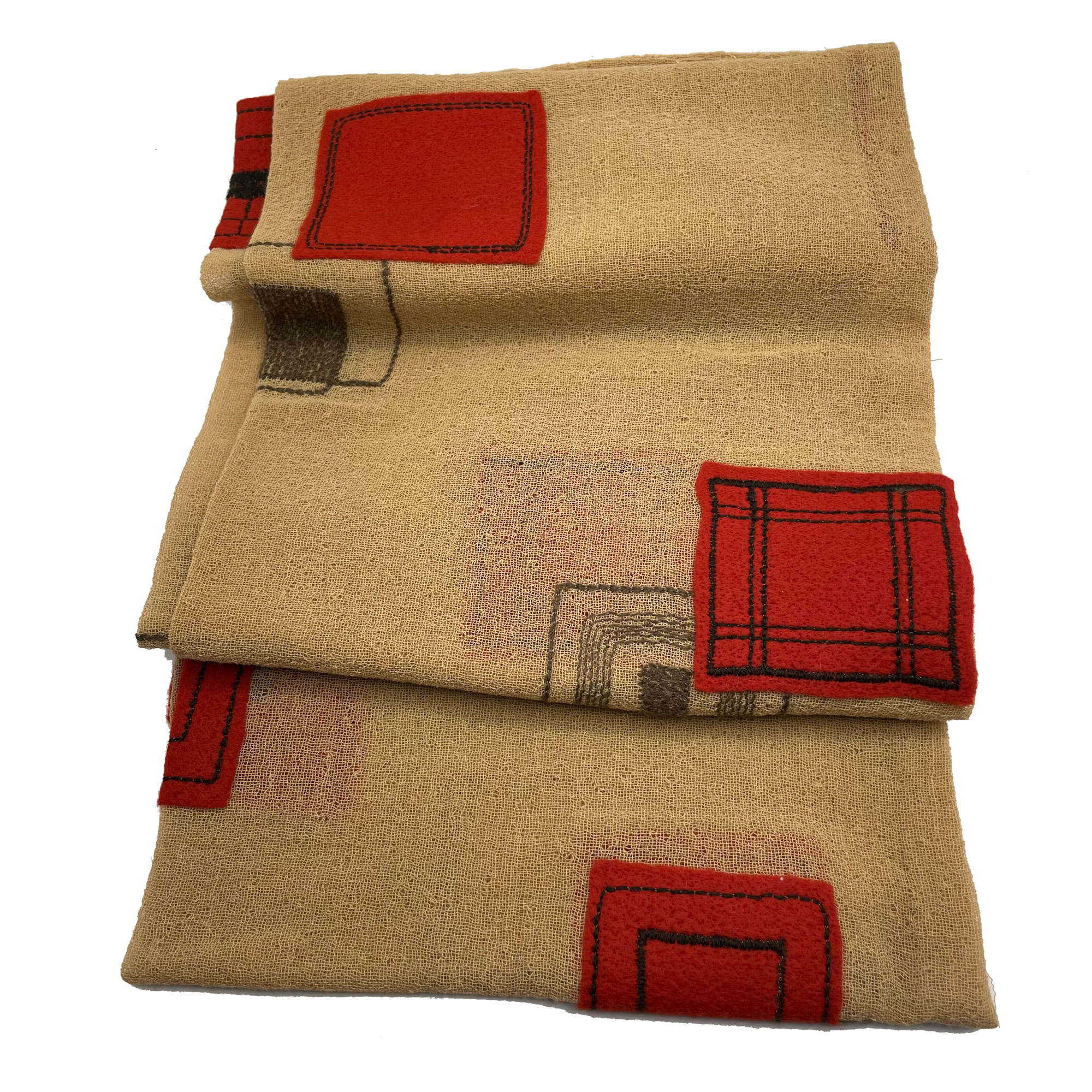 Modernist crepe scarf