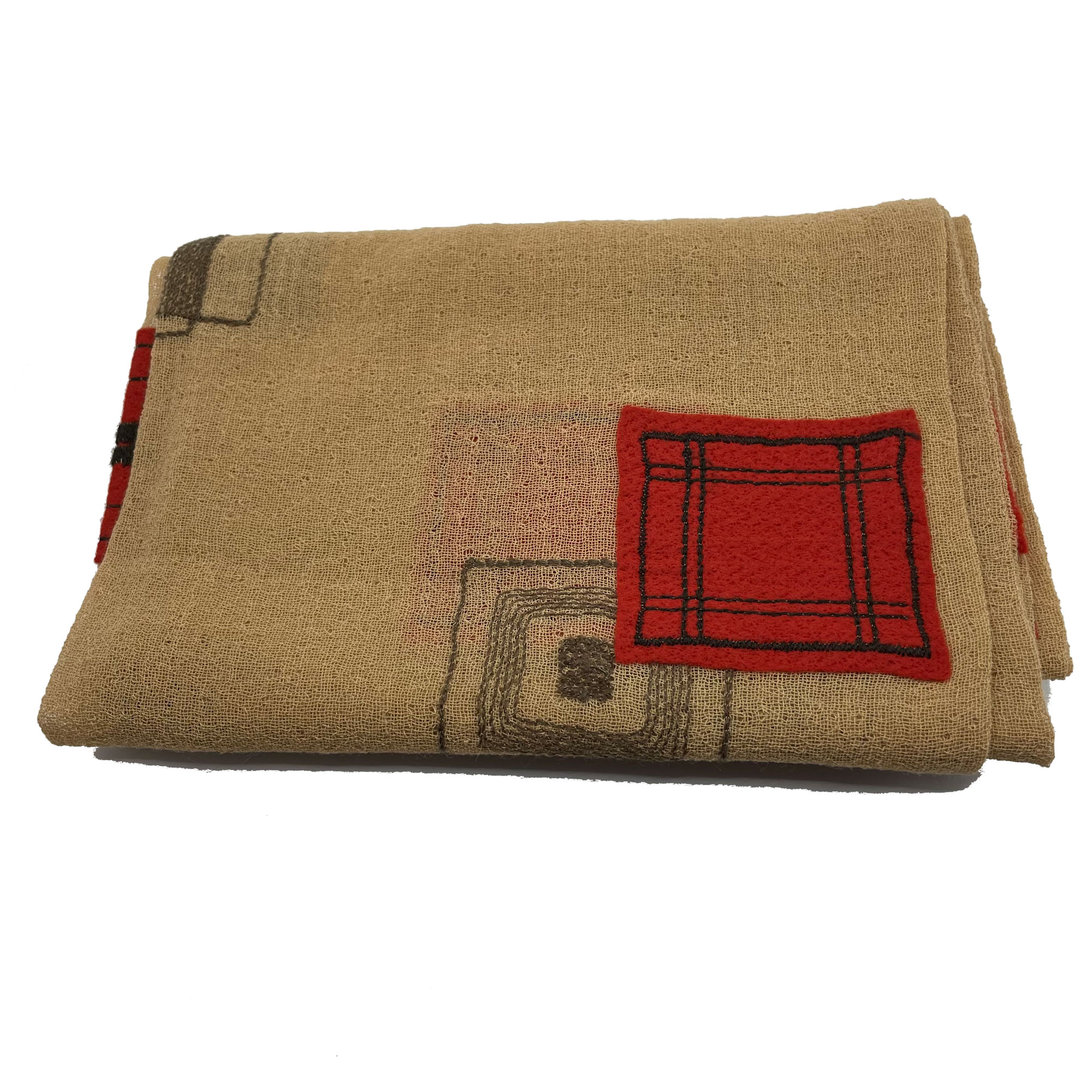 Modernist crepe scarf