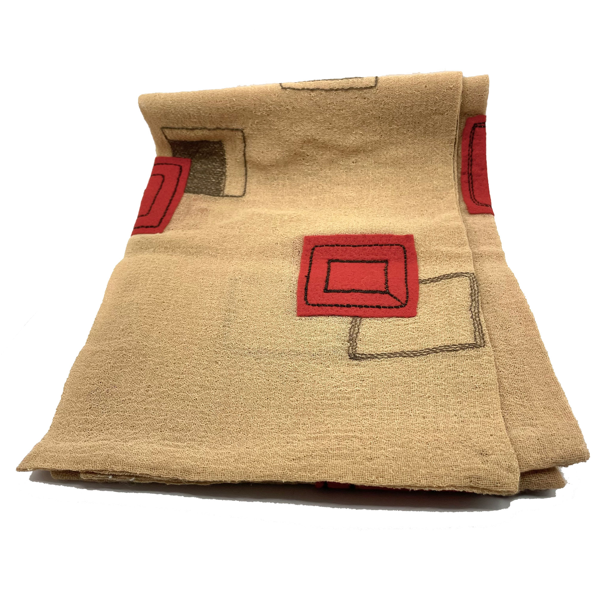 Modernist crepe scarf