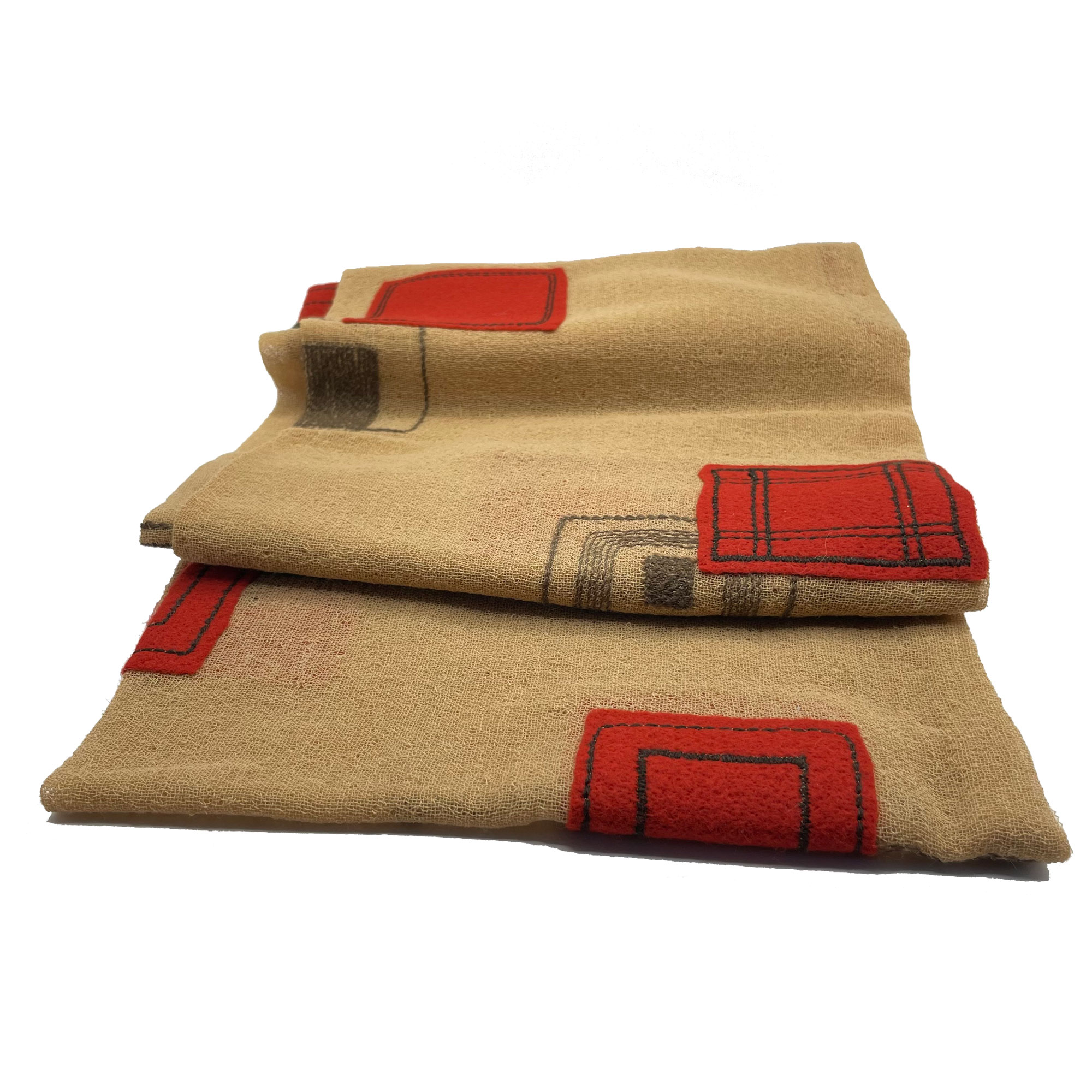 Modernist crepe scarf