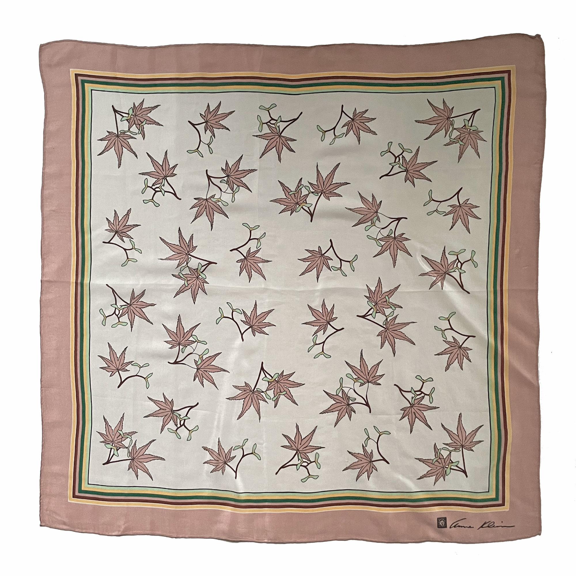 1980s Anne Klein silk scarf