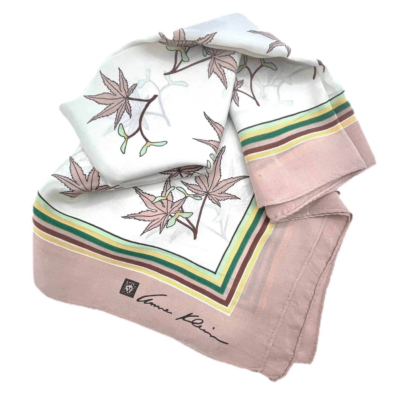 1980s Anne Klein silk scarf