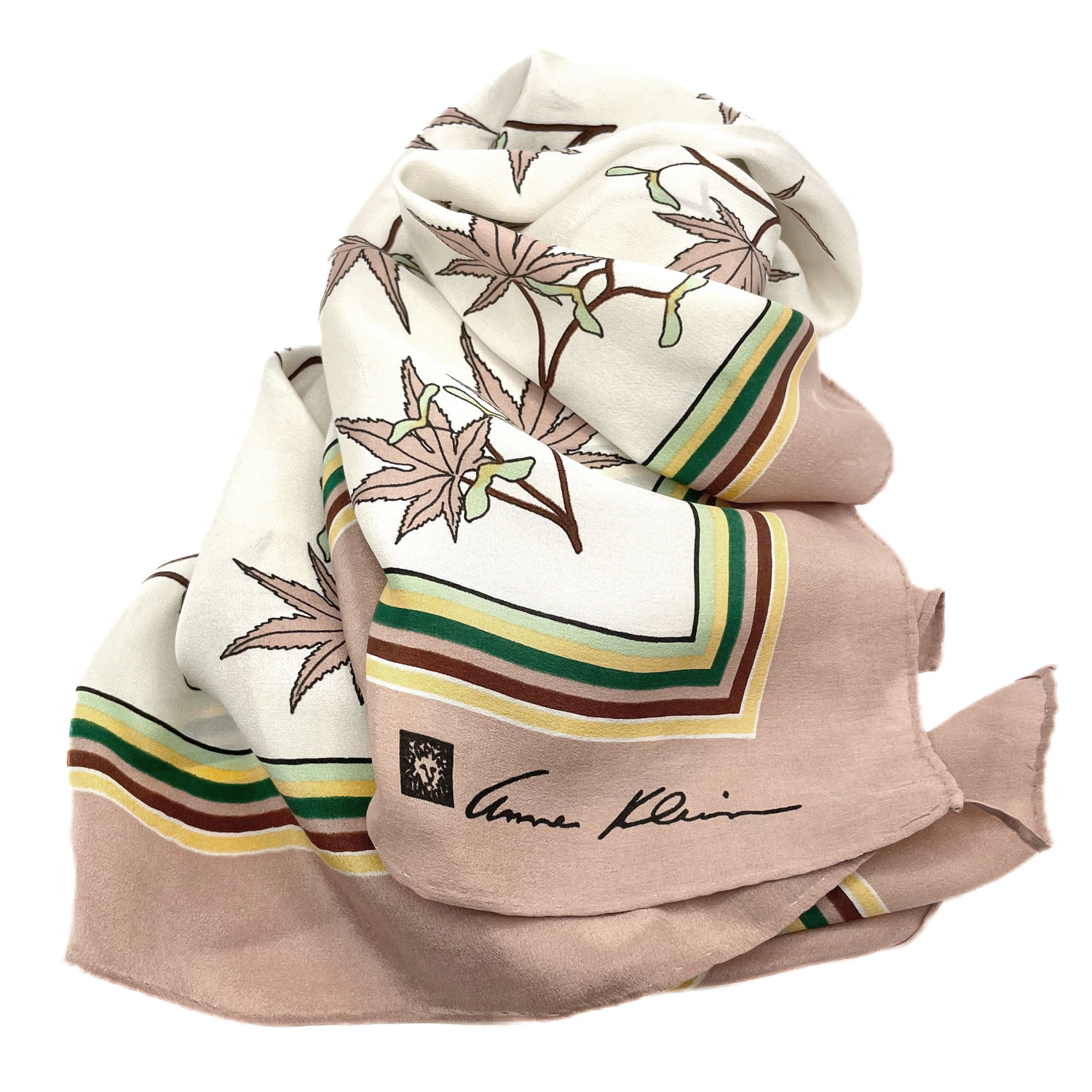 1980s Anne Klein silk scarf