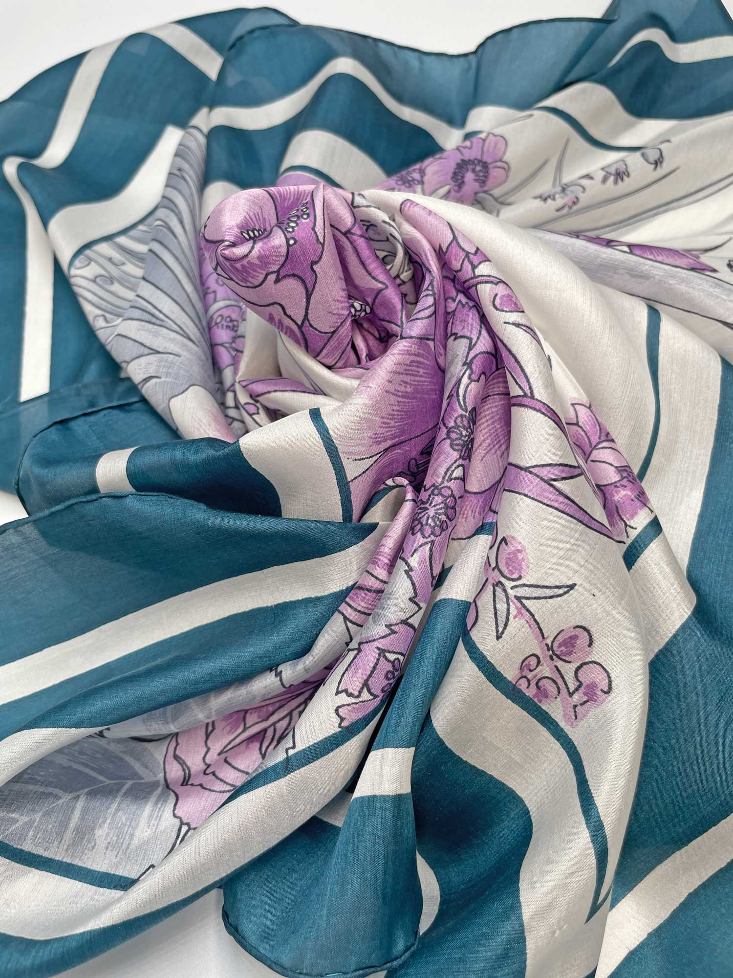 1980s fine silk scarf