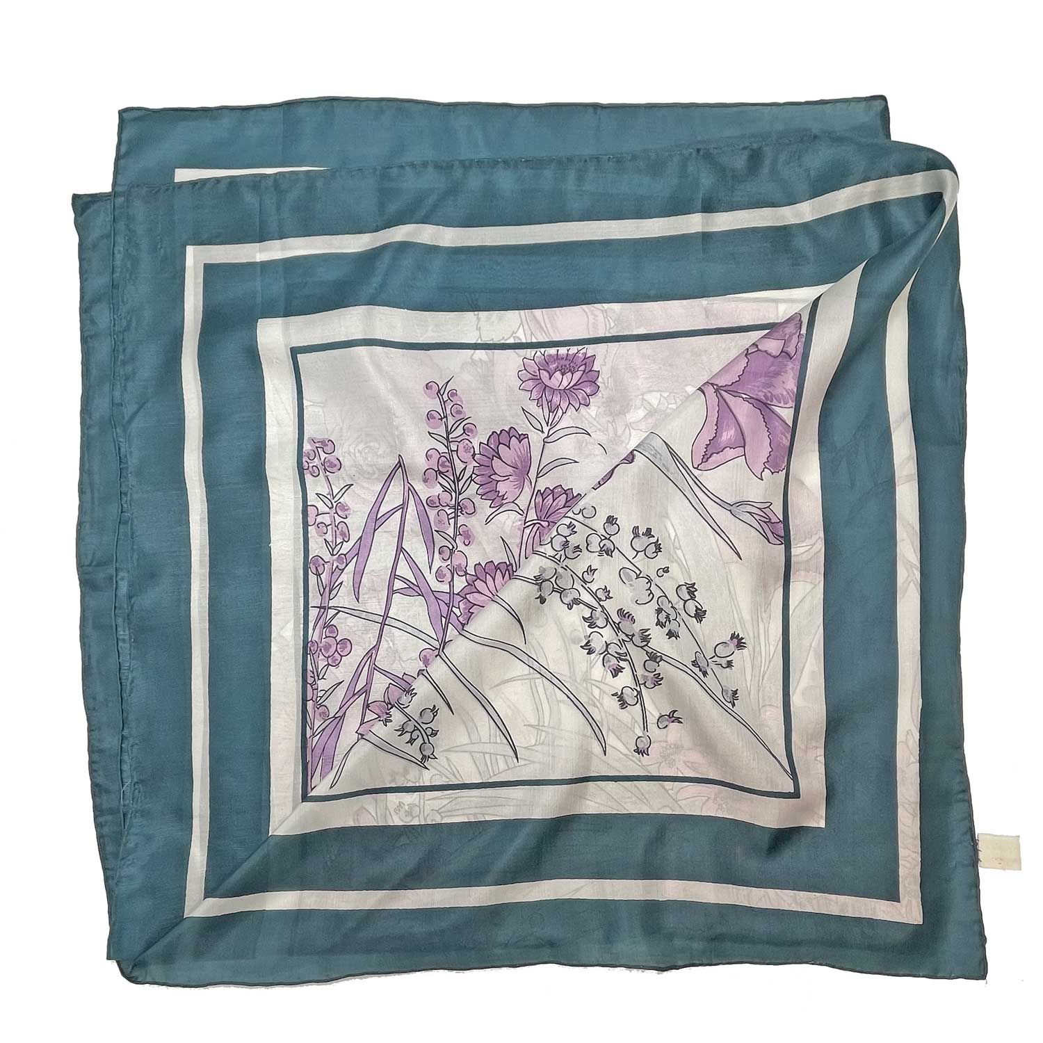 1980s fine silk scarf