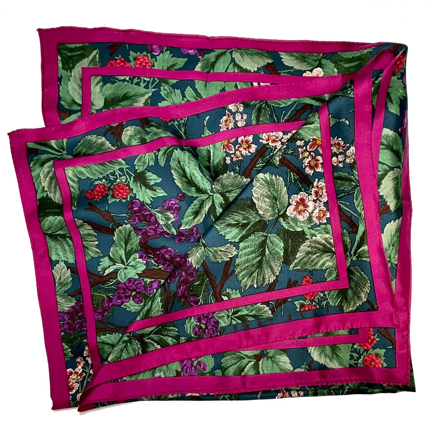 Vintage Perry Ellis silk floral scarf