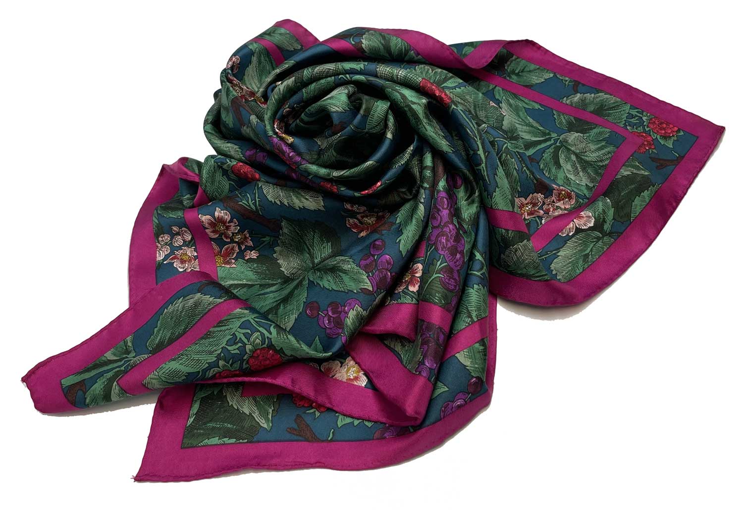 1980s Perry Ellis silk floral scarf