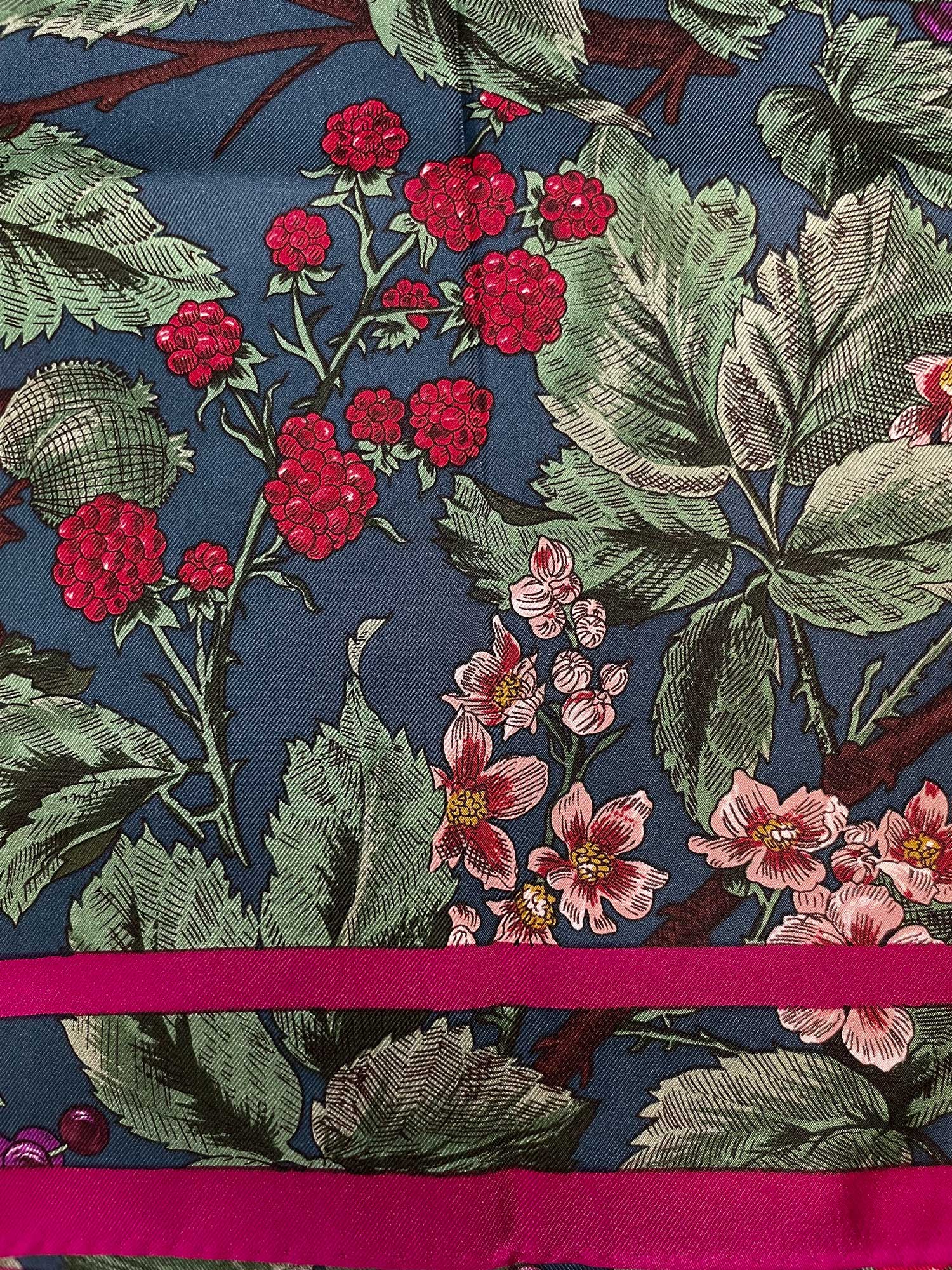 1980s Perry Ellis silk floral scarf