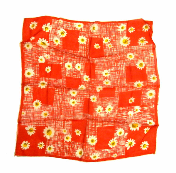 small red vintage scarf
