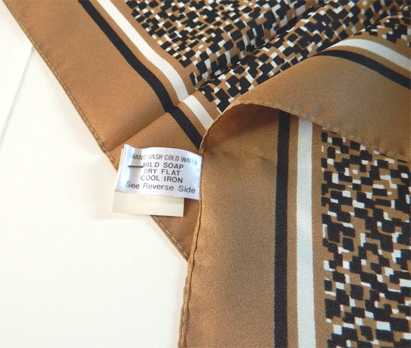 brown and black scarf