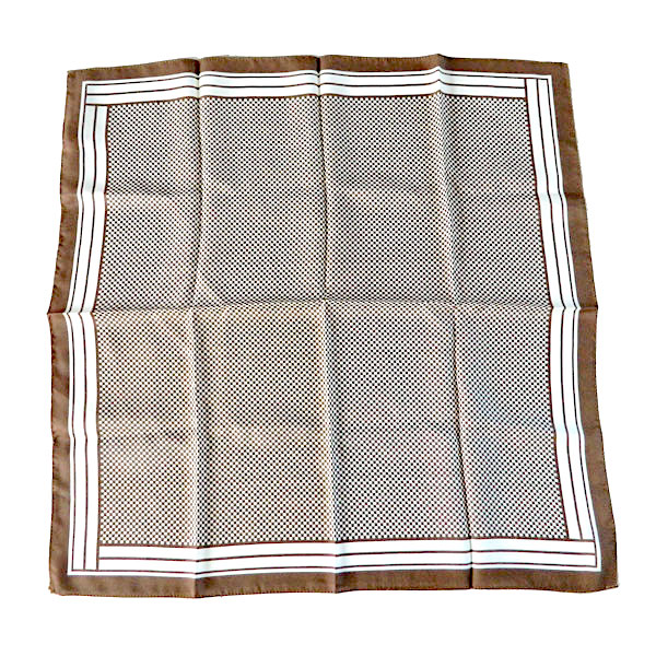 Brown and white checkerboard scarf
