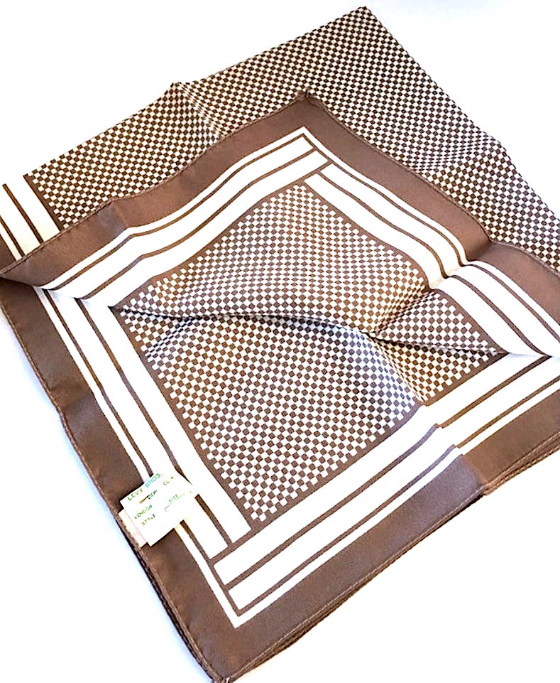 vintage brown and white scarf