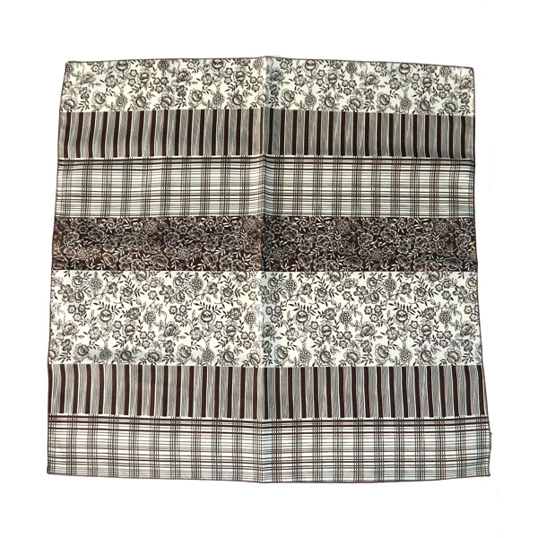 White and brown vintage scarf