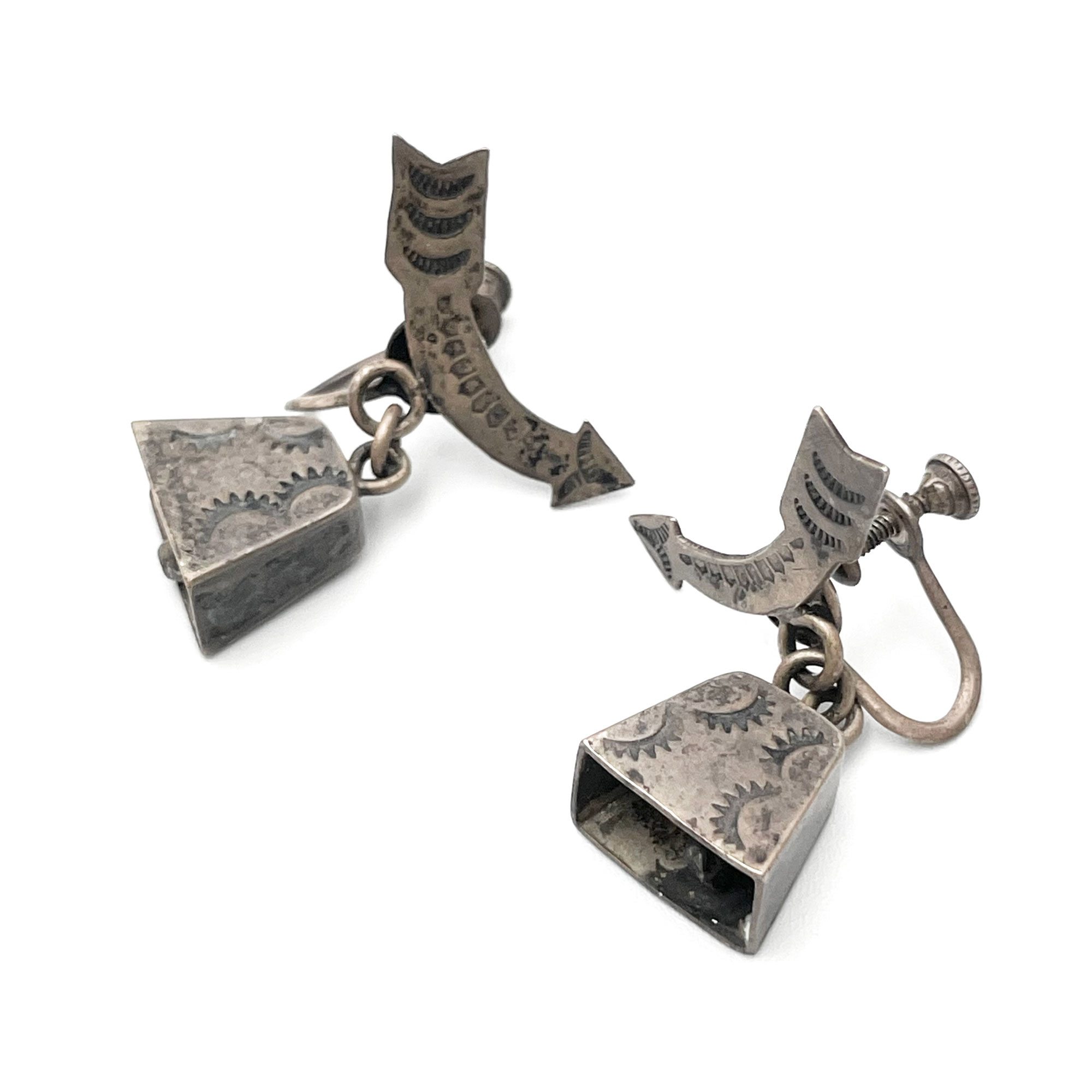 Sterling silver bell earrings