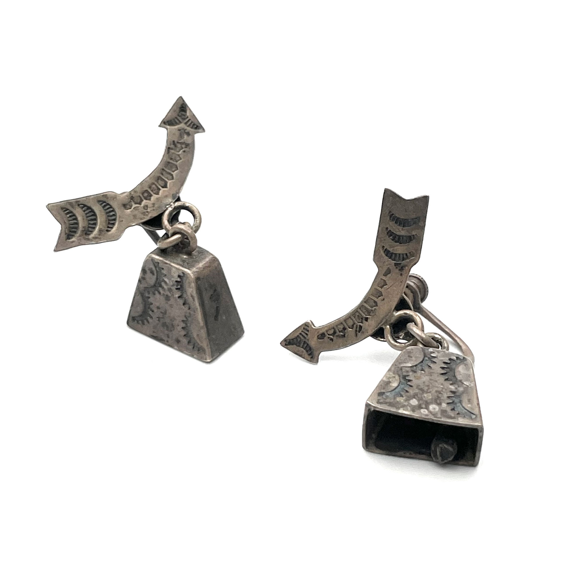 Sterling silver bell earrings