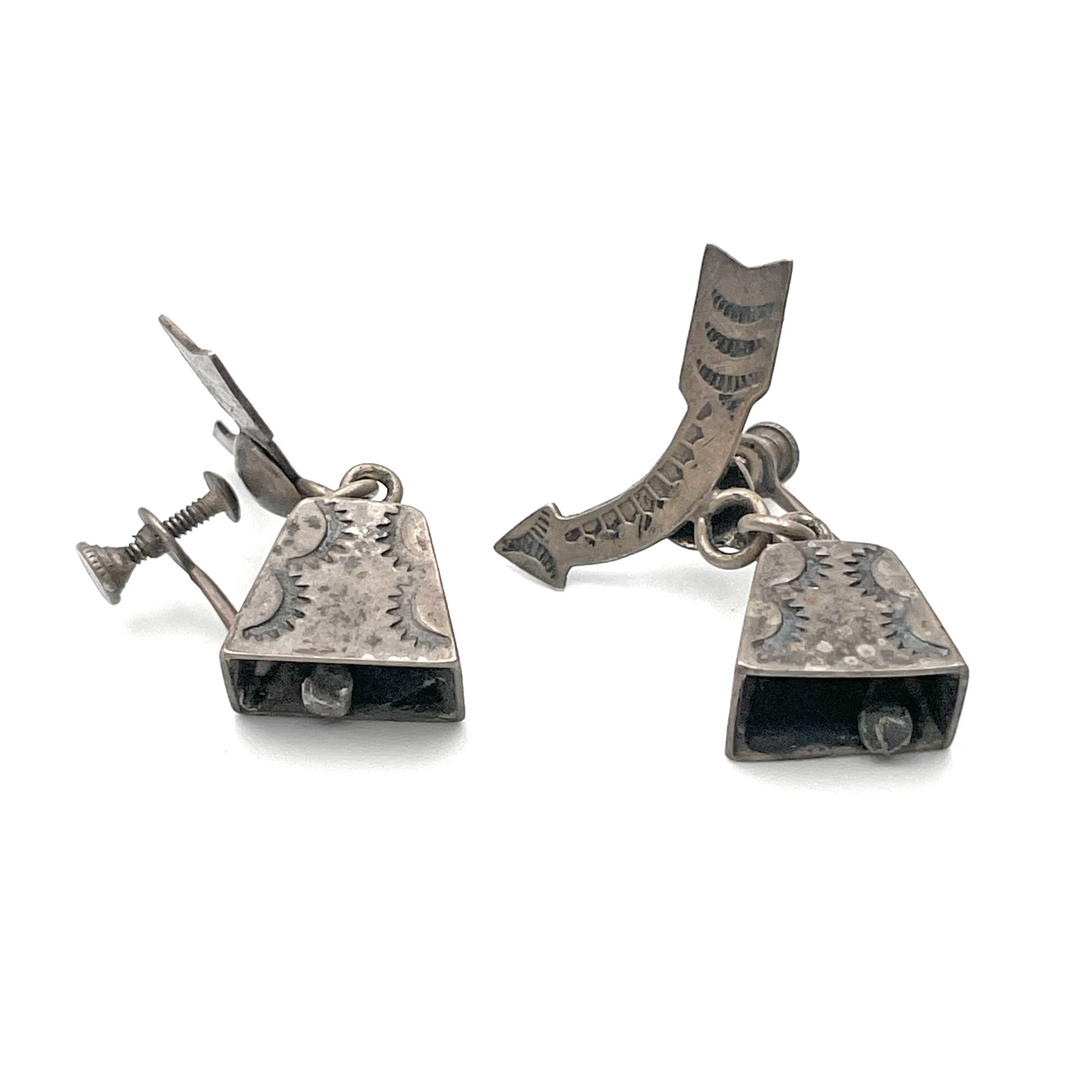 Sterling silver bell earrings