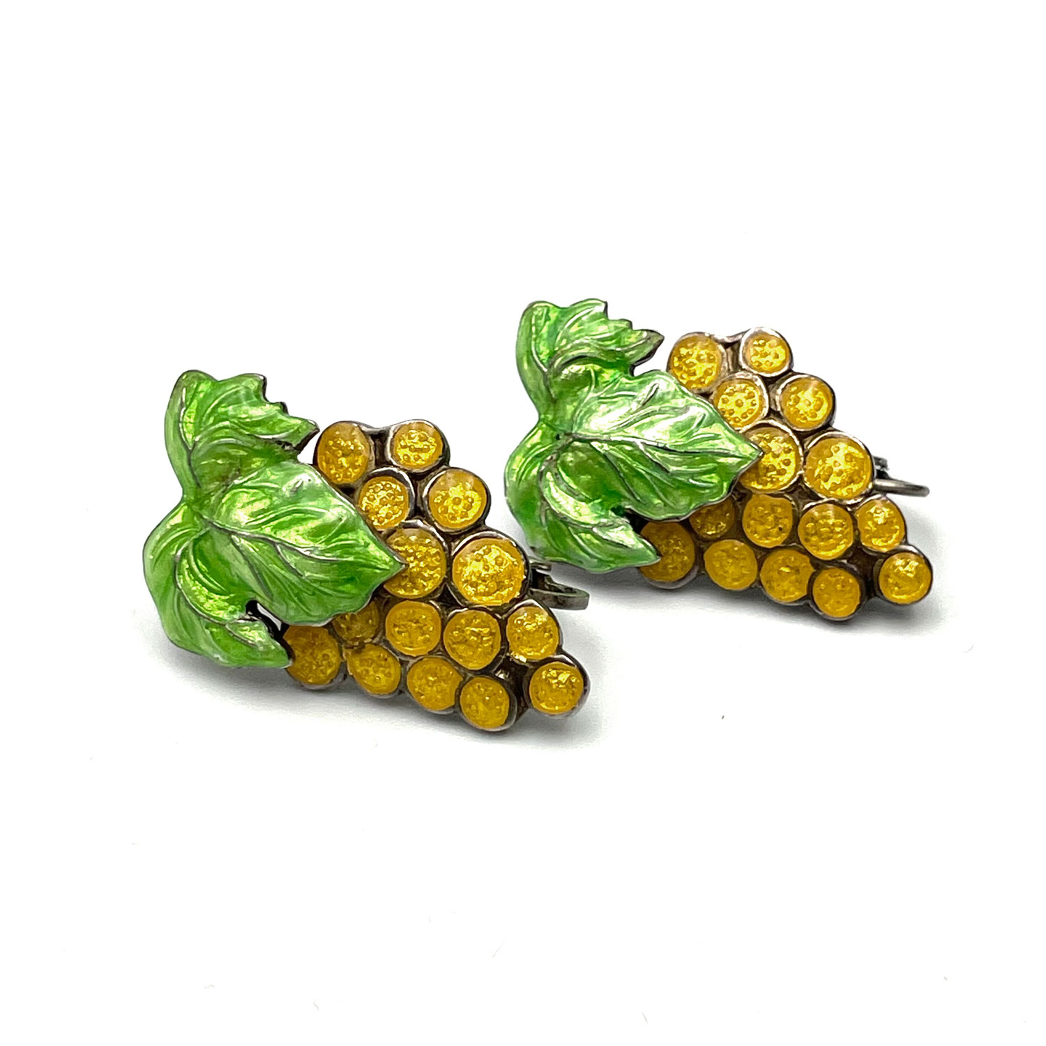 yellow grapes earrings