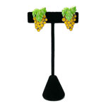 Yellow grapes silver earrings