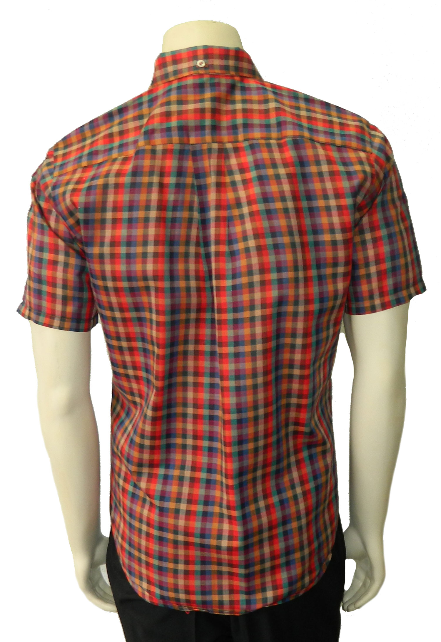 1960s tattersall plaid shirt