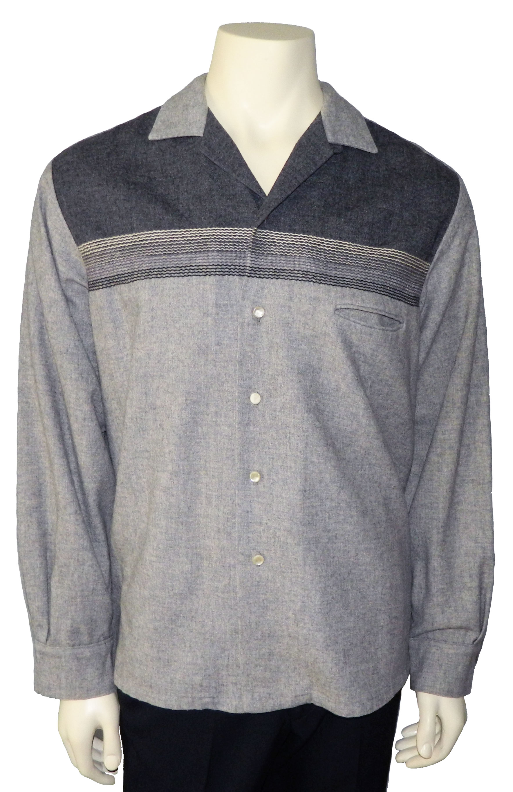 1950s embroidered wool shirt