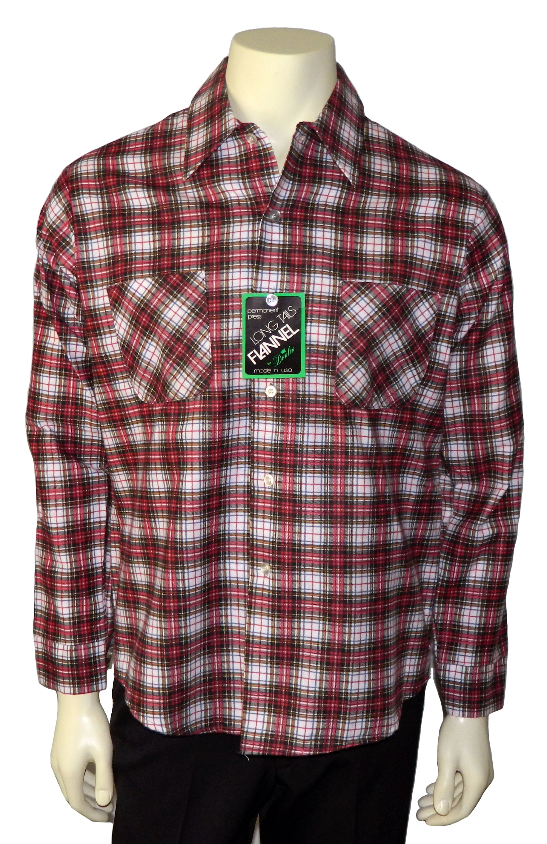 1960s plaid flannel shirt
