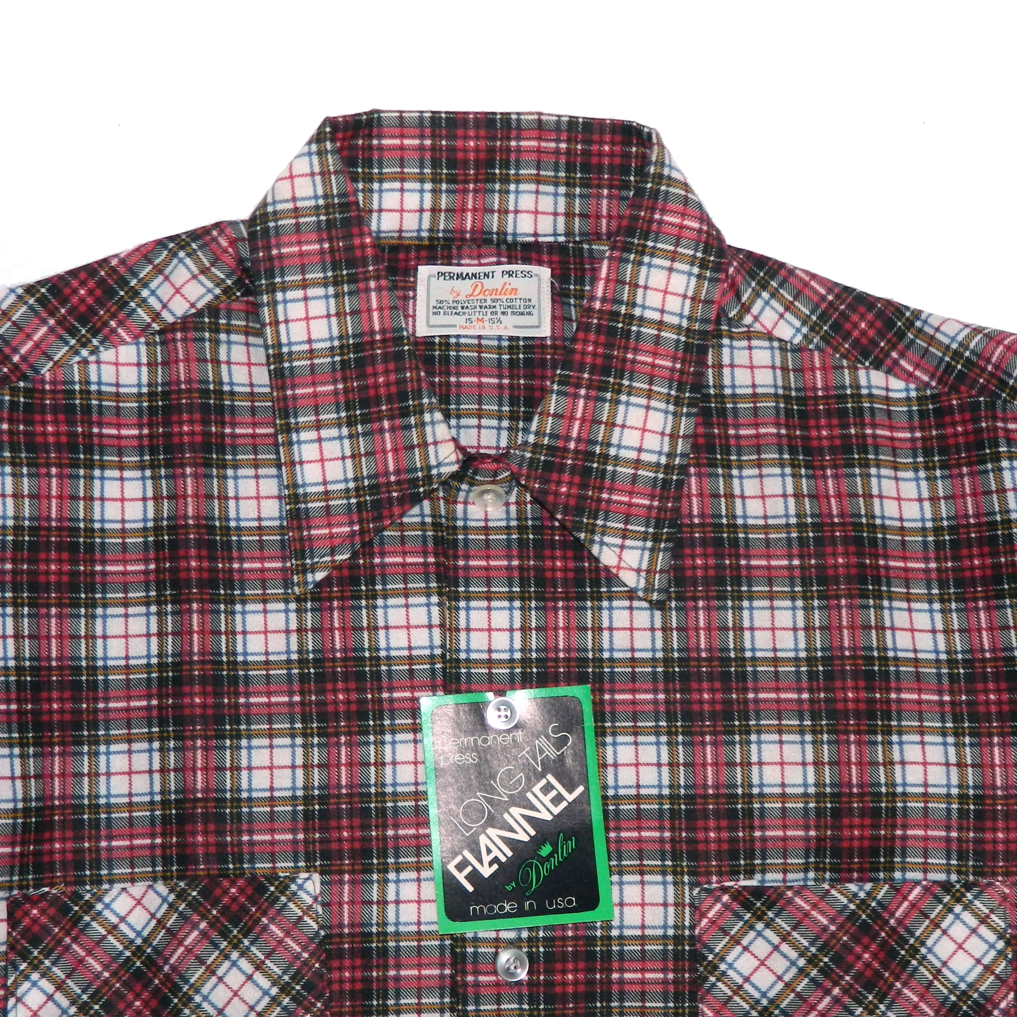 1960s plaid flannel shirt